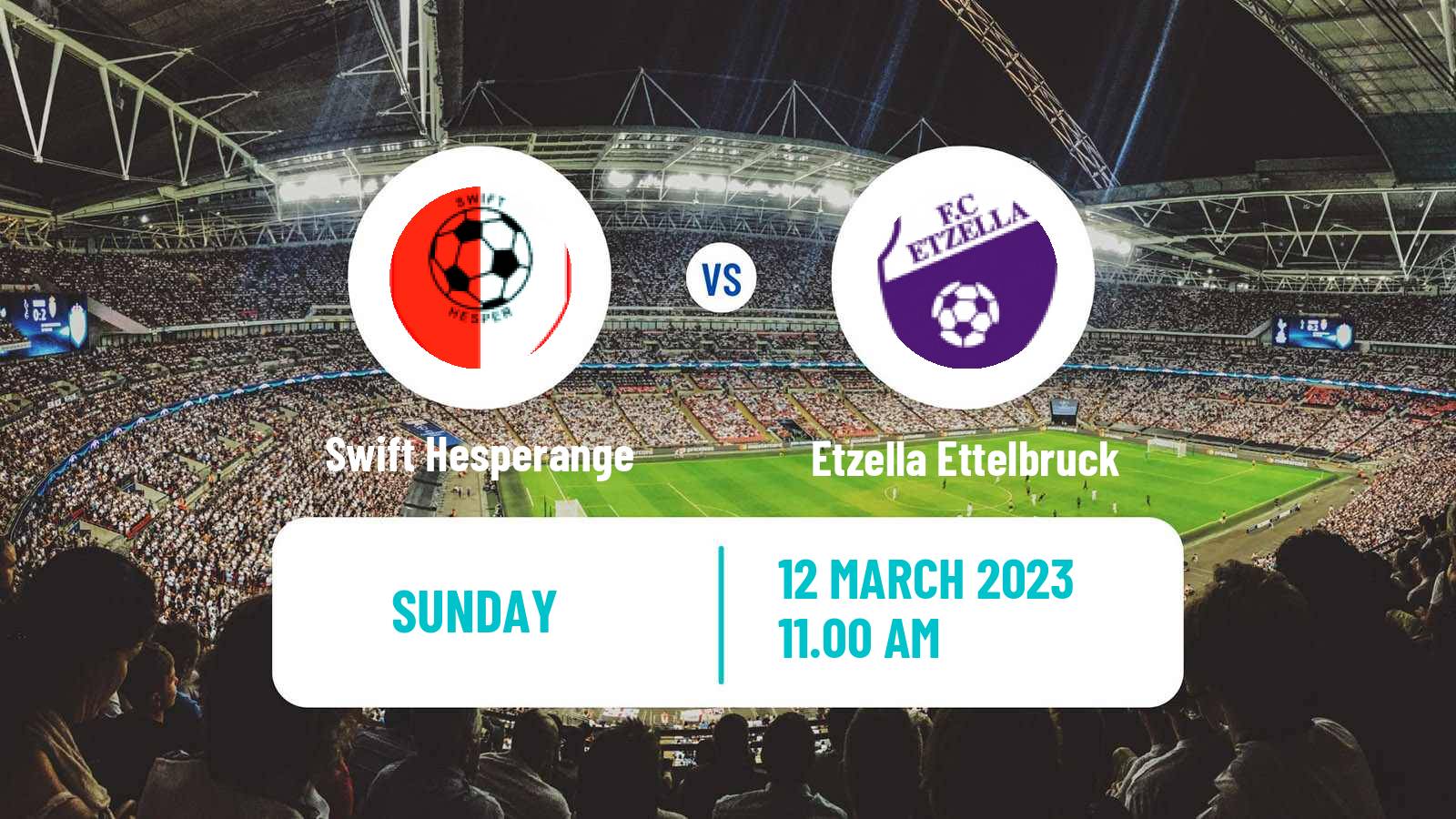 Soccer Luxembourg National Division Swift Hesperange - Etzella Ettelbruck
