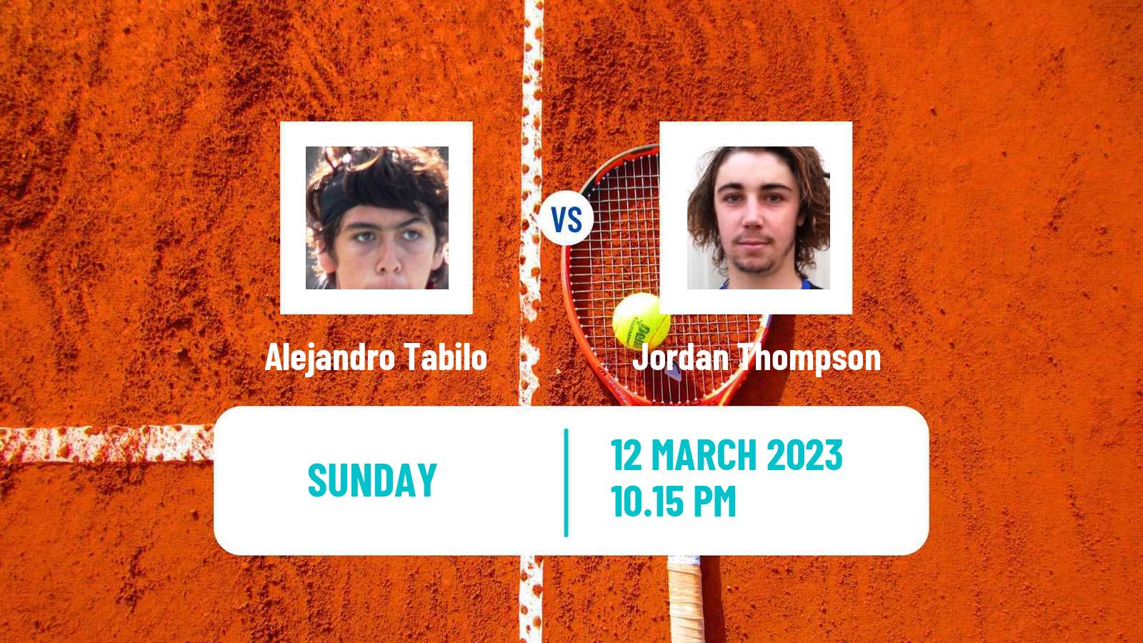 Tennis ATP Indian Wells Alejandro Tabilo - Jordan Thompson