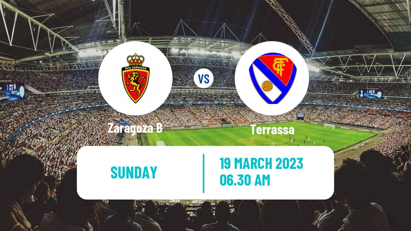 Soccer Spanish Segunda RFEF - Group 3 Zaragoza B - Terrassa