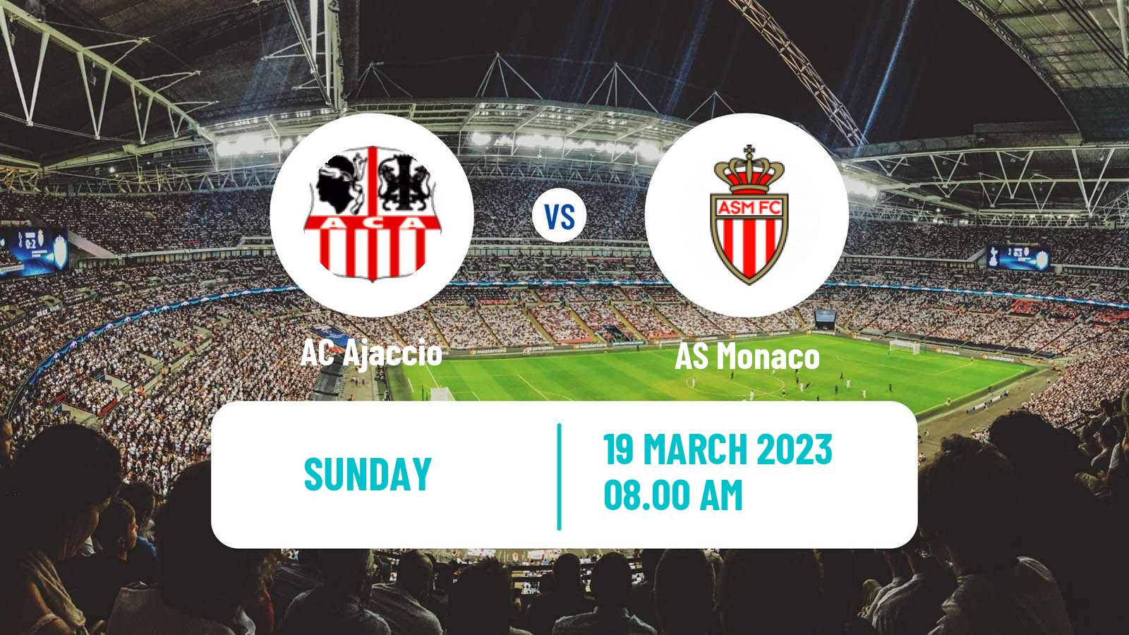 Soccer French Ligue 1 Ajaccio - Monaco