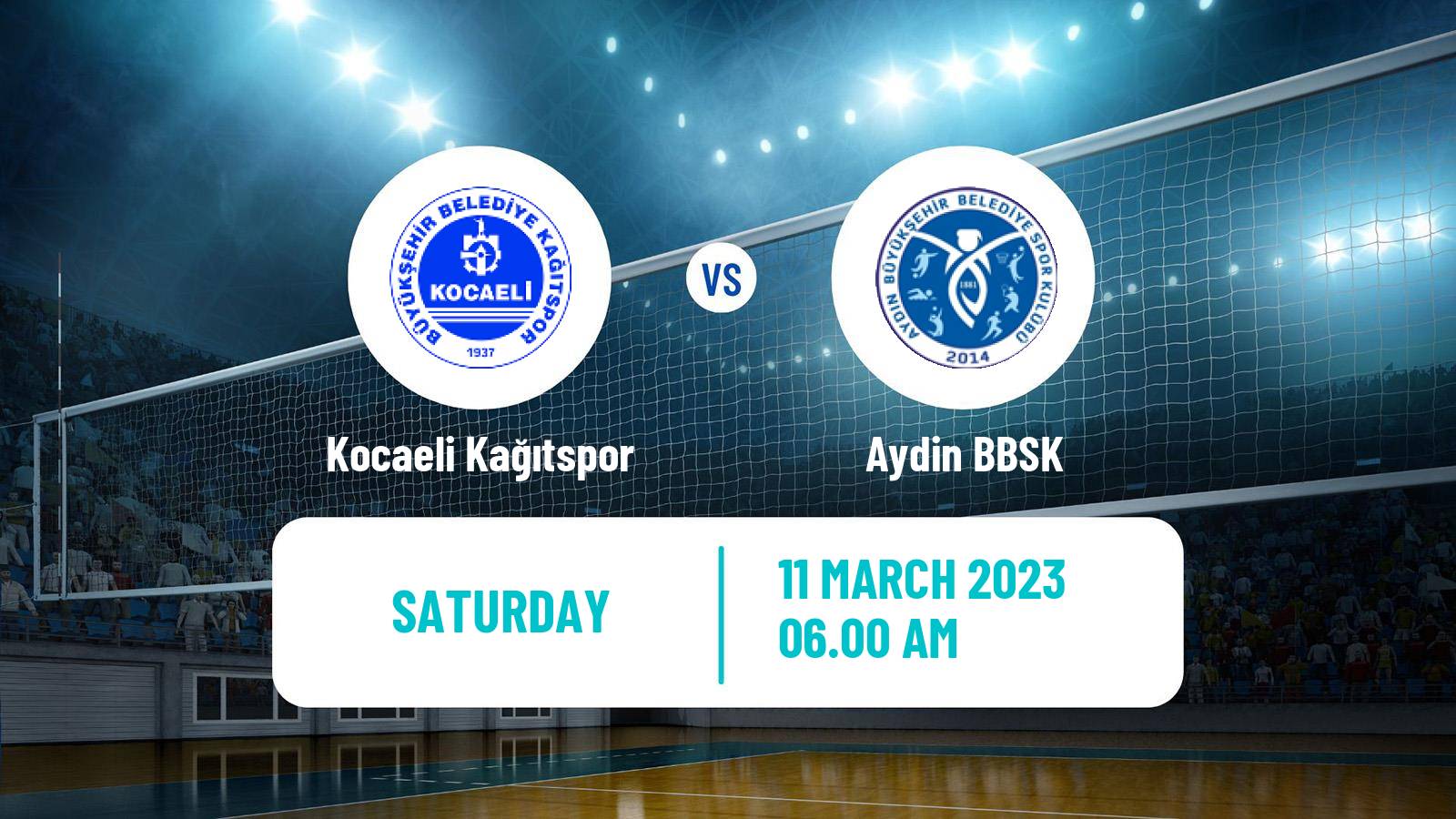 Volleyball Turkish 1 Ligi Volleyball Kocaeli Kağıtspor - Aydin BBSK