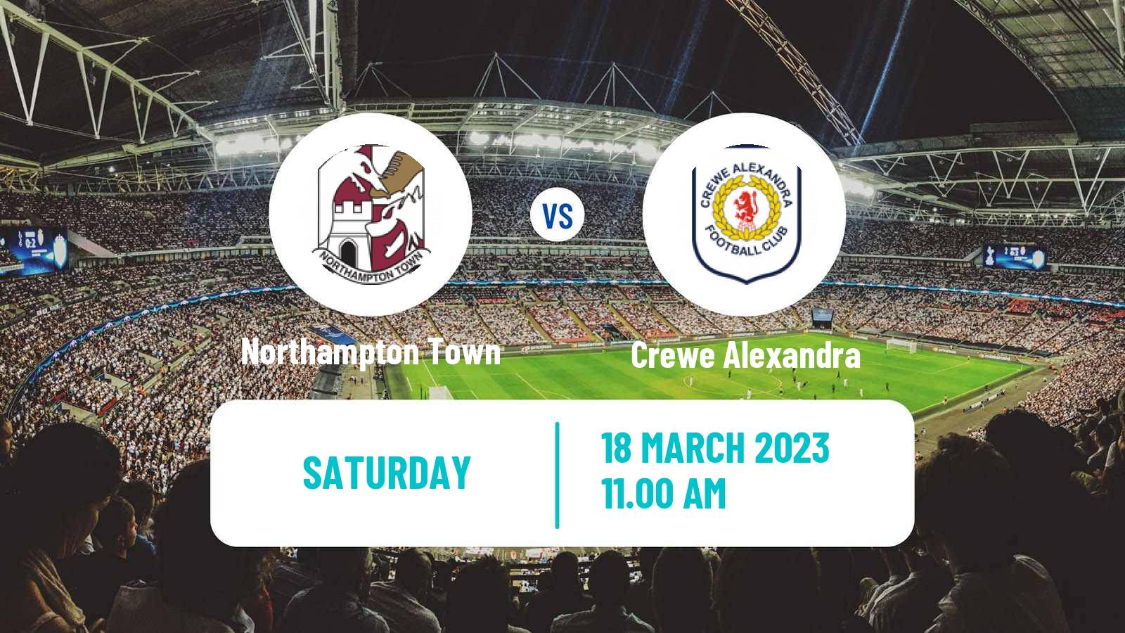 Soccer English League Two Northampton Town - Crewe Alexandra