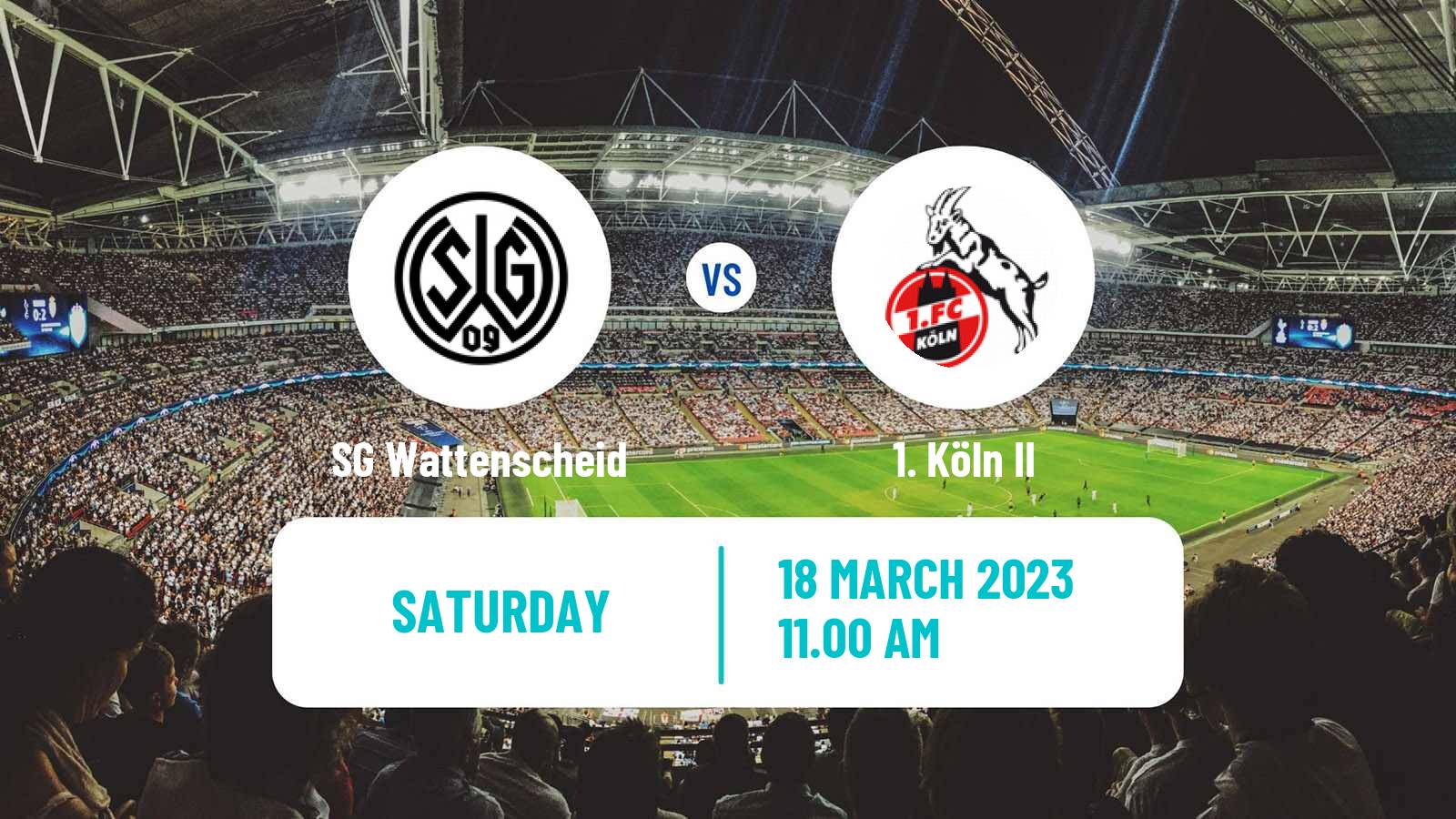 Soccer German Regionalliga West SG Wattenscheid - Köln II