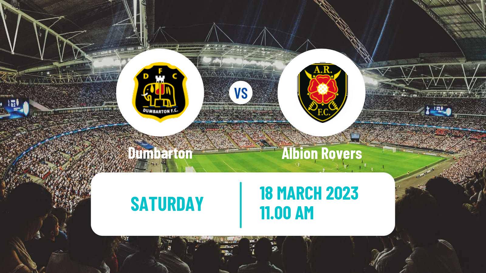 Soccer Scottish League Two Dumbarton - Albion Rovers