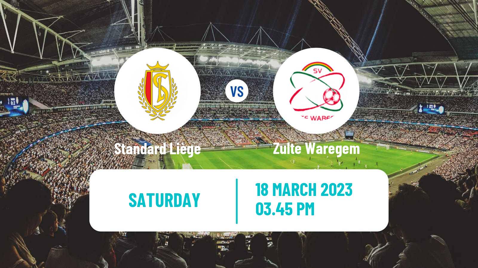 Soccer Belgian Jupiler Pro League Standard Liège - Zulte Waregem