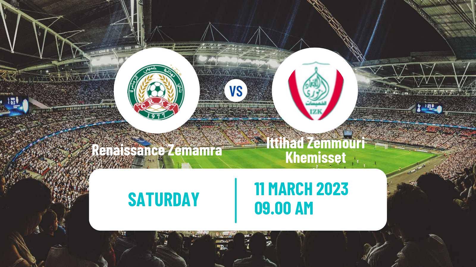 Soccer Moroccan Botola 2 Renaissance Zemamra - Ittihad Zemmouri Khemisset