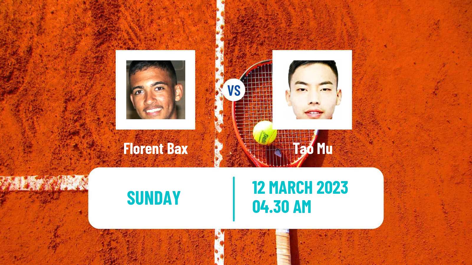 Tennis ITF Tournaments Florent Bax - Tao Mu