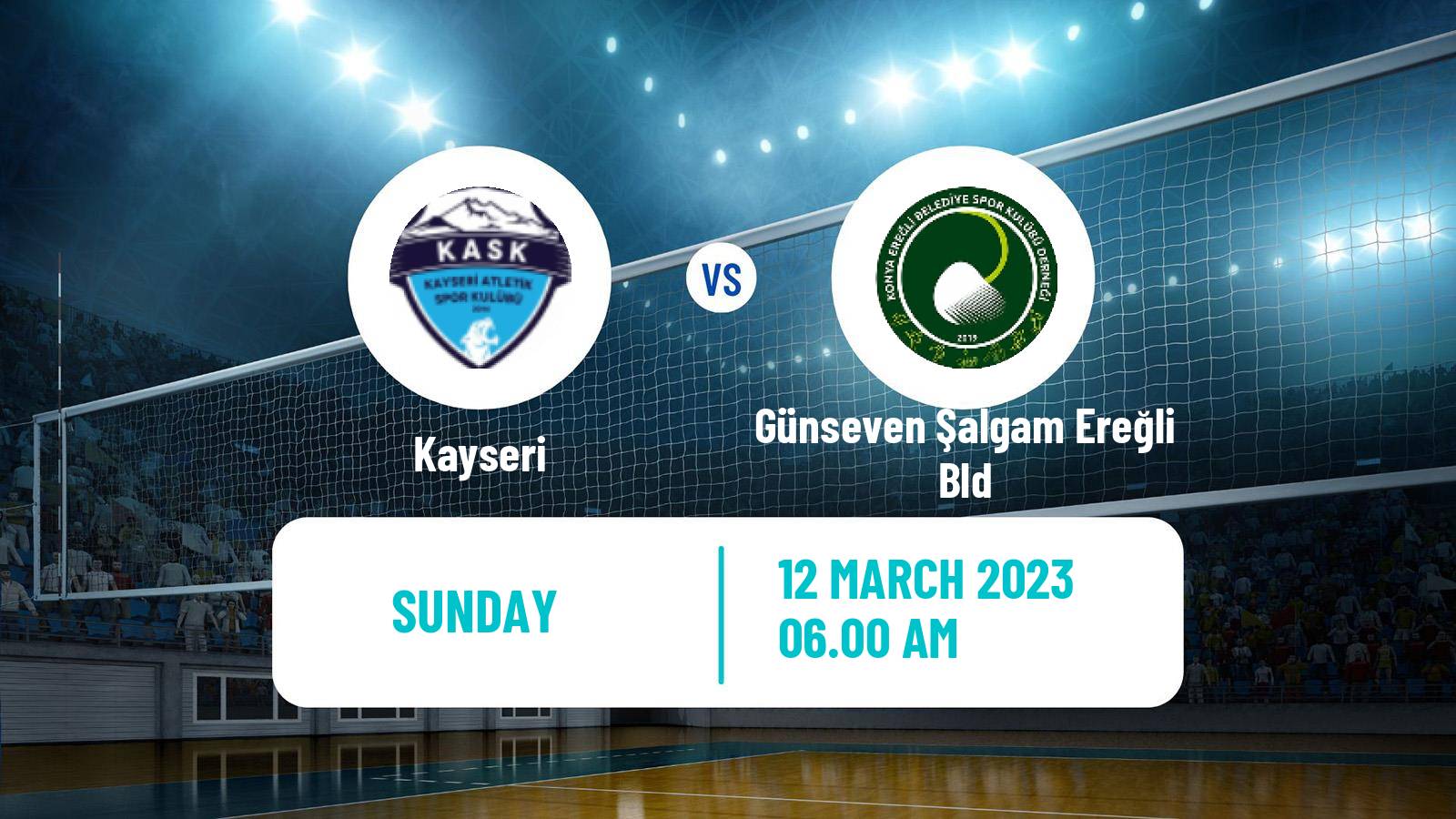 Volleyball Turkish 1 Ligi Volleyball Women Kayseri - Günseven Şalgam Ereğli Bld