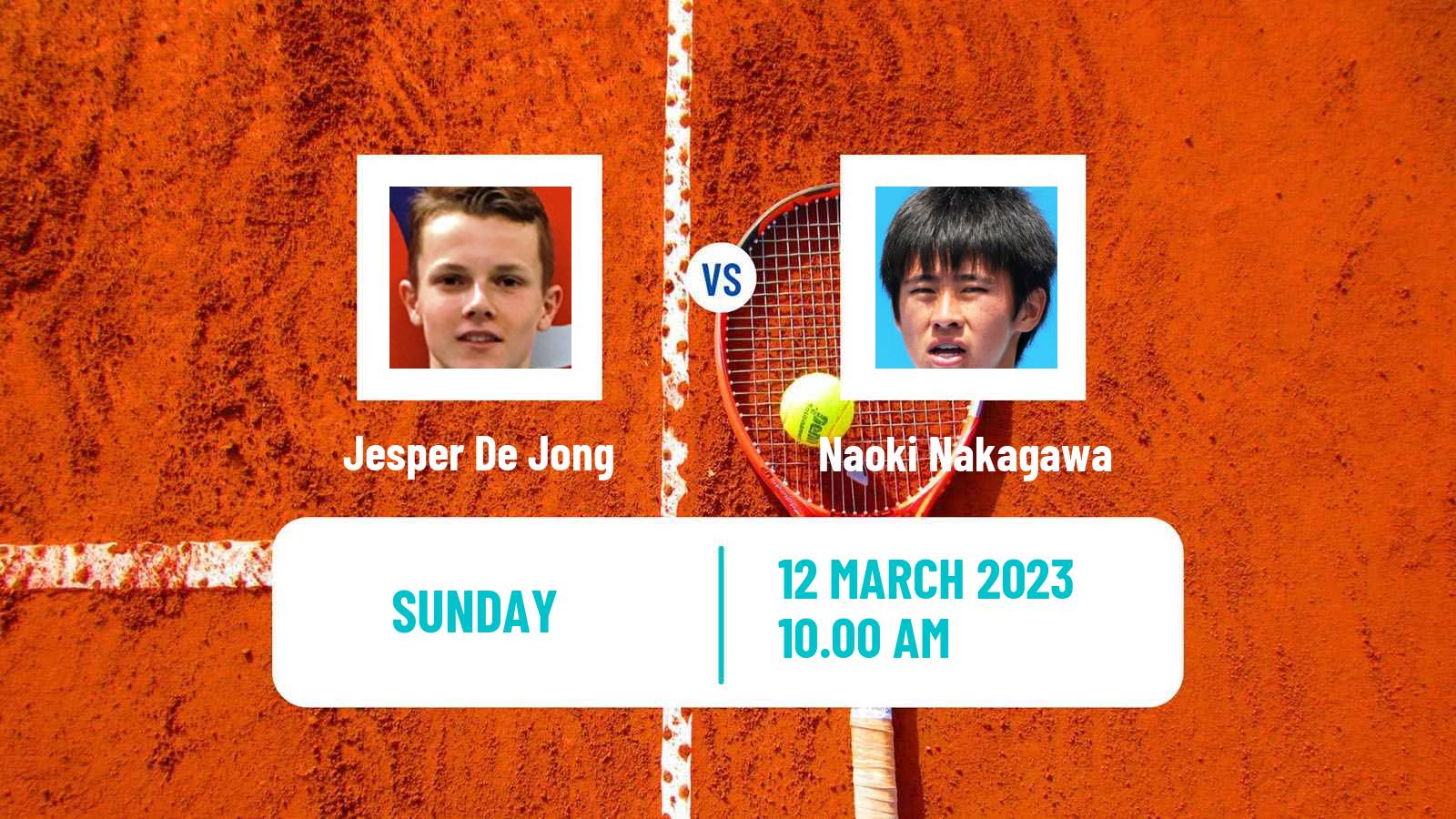 Tennis ITF Tournaments Jesper De Jong - Naoki Nakagawa
