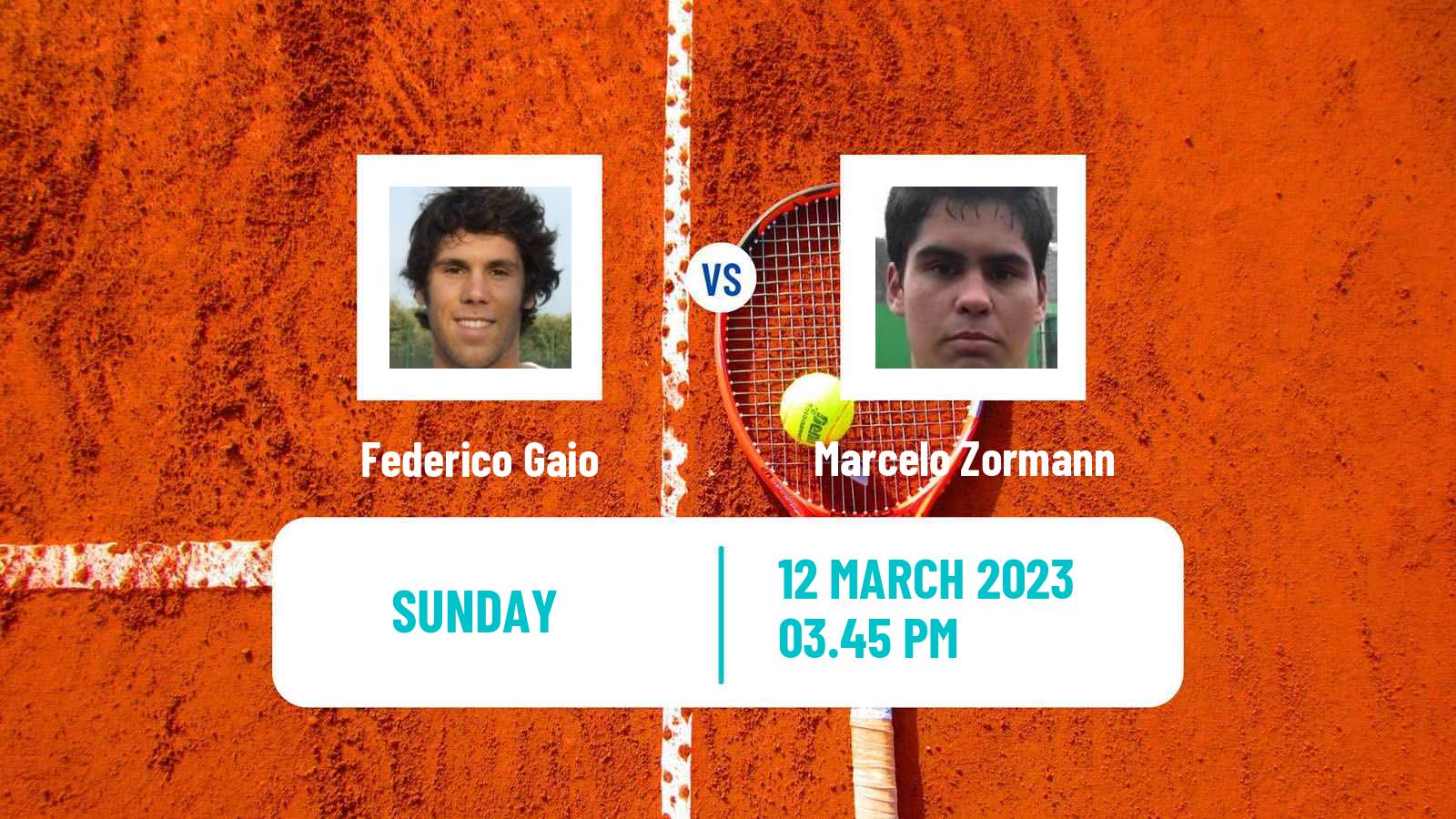 Tennis ATP Challenger Federico Gaio - Marcelo Zormann