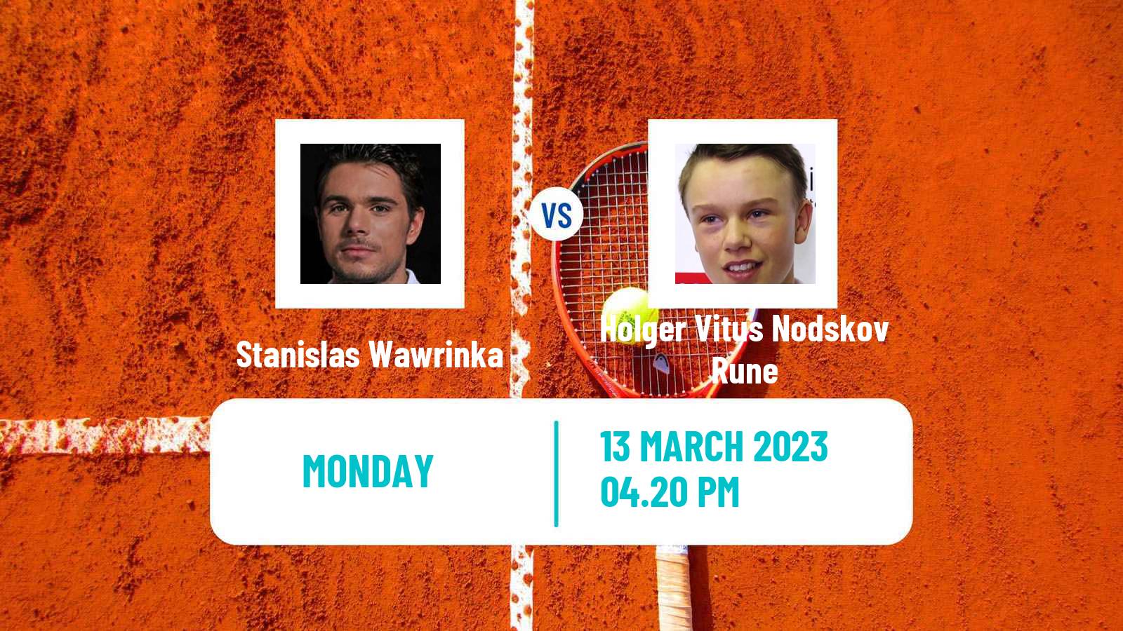 Tennis ATP Indian Wells Stanislas Wawrinka - Holger Vitus Nodskov Rune