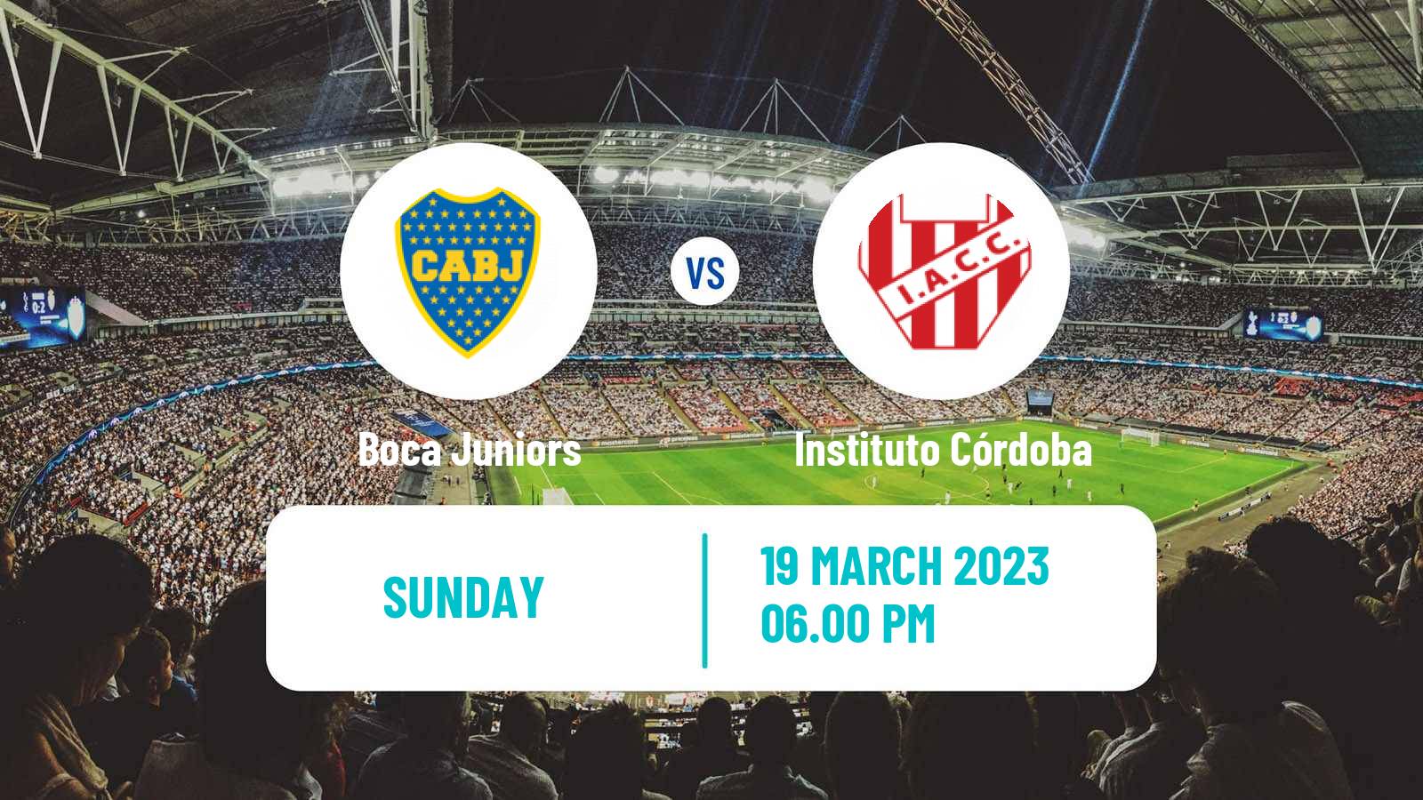 Soccer Argentinian Liga Profesional Boca Juniors - Instituto Córdoba