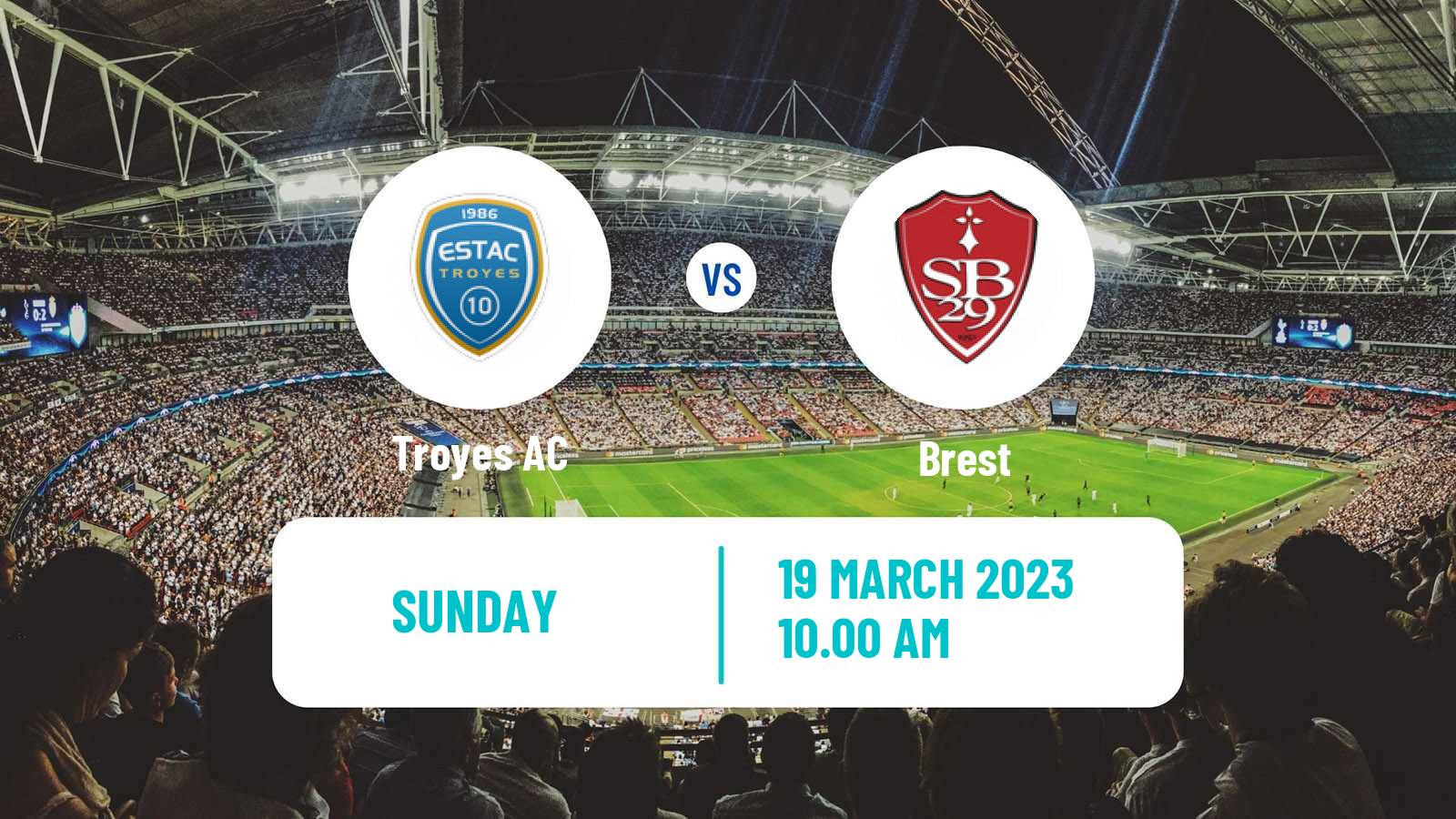 Soccer French Ligue 1 Troyes - Brest