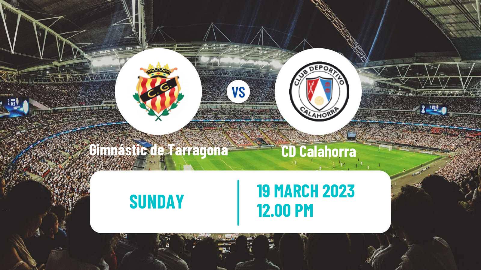 Soccer Spanish Primera RFEF Group 2 Gimnástic de Tarragona - Calahorra