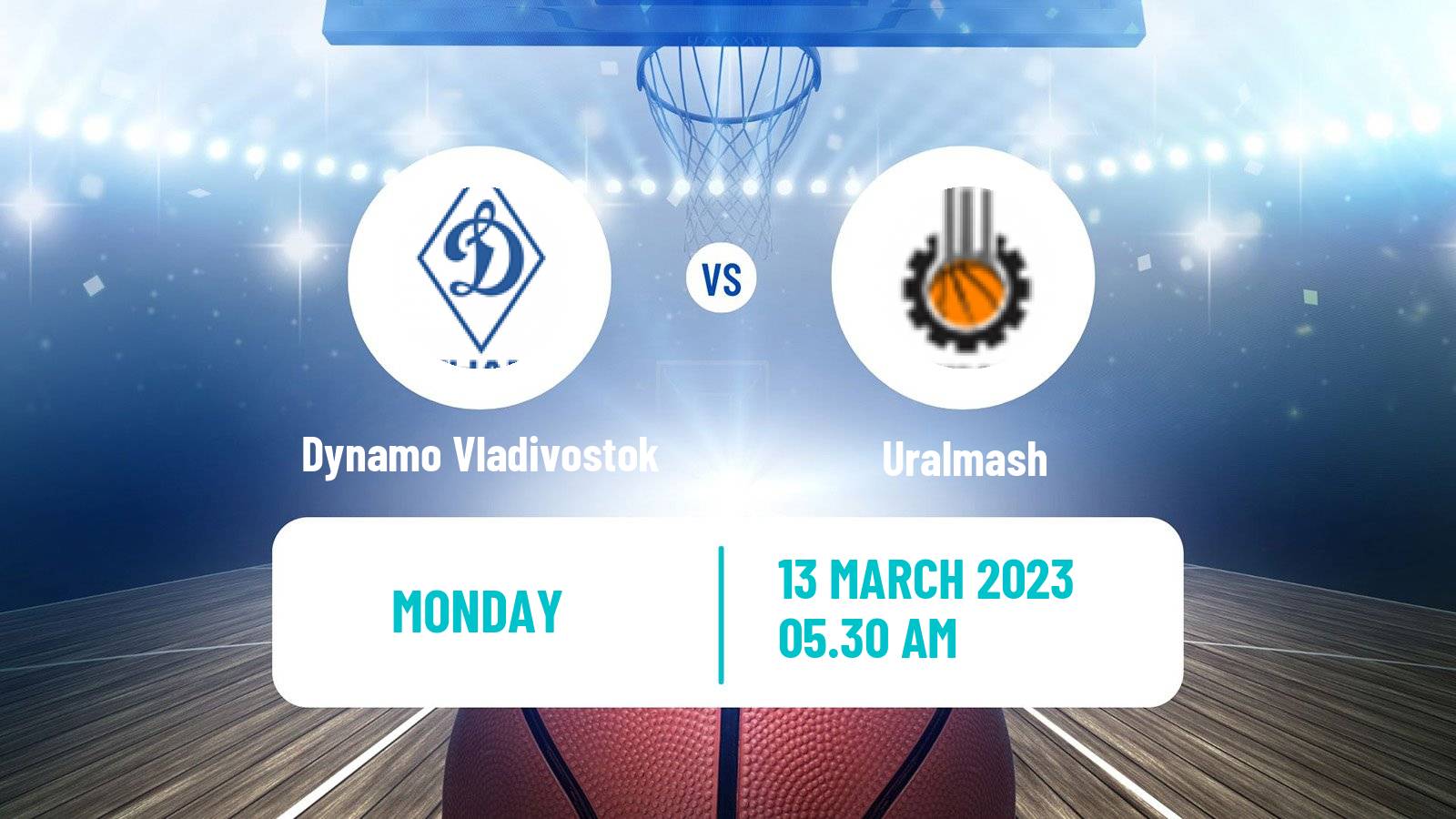 Basketball Russian Super League Basketball Dynamo Vladivostok - Uralmash