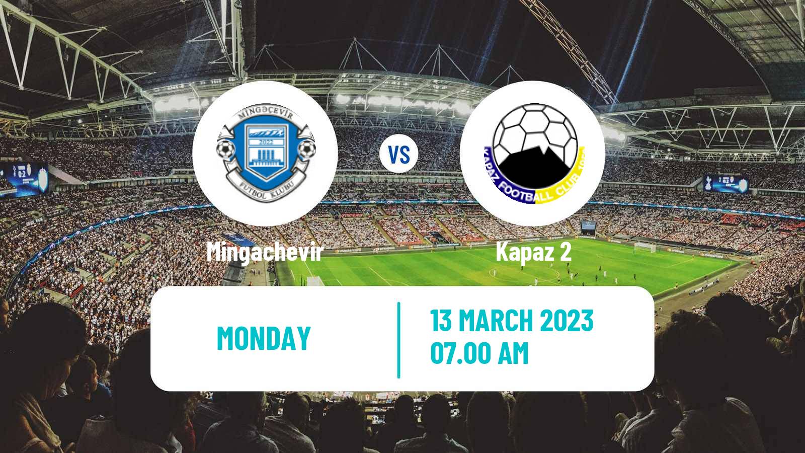 Soccer Azerbaijan First Division Mingachevir - Kapaz 2