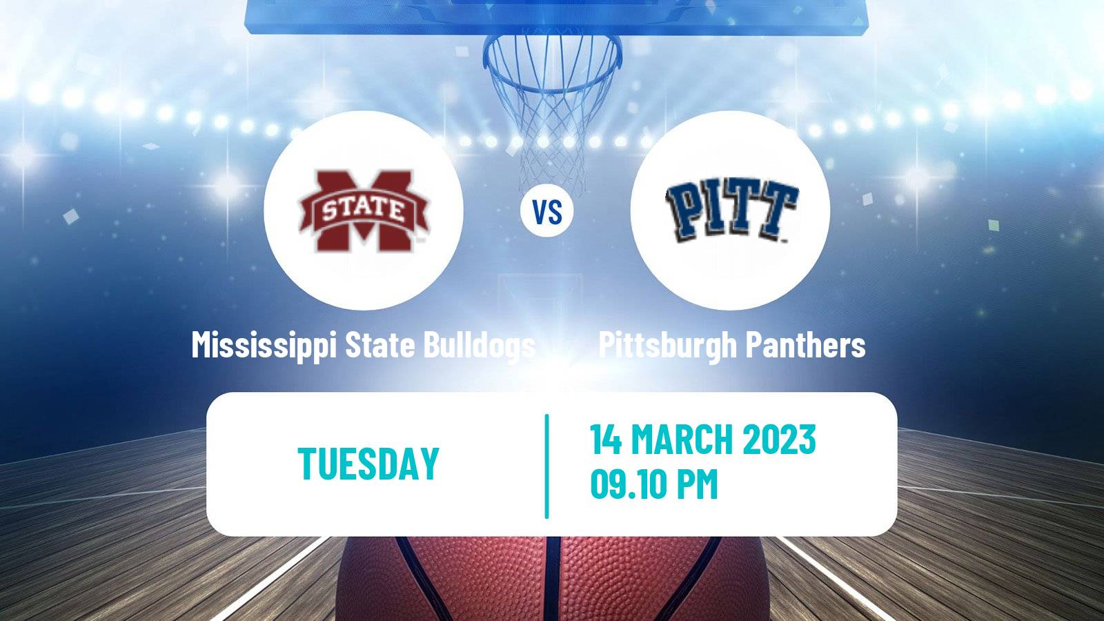 Basketball NCAA College Basketball Mississippi State Bulldogs - Pittsburgh Panthers