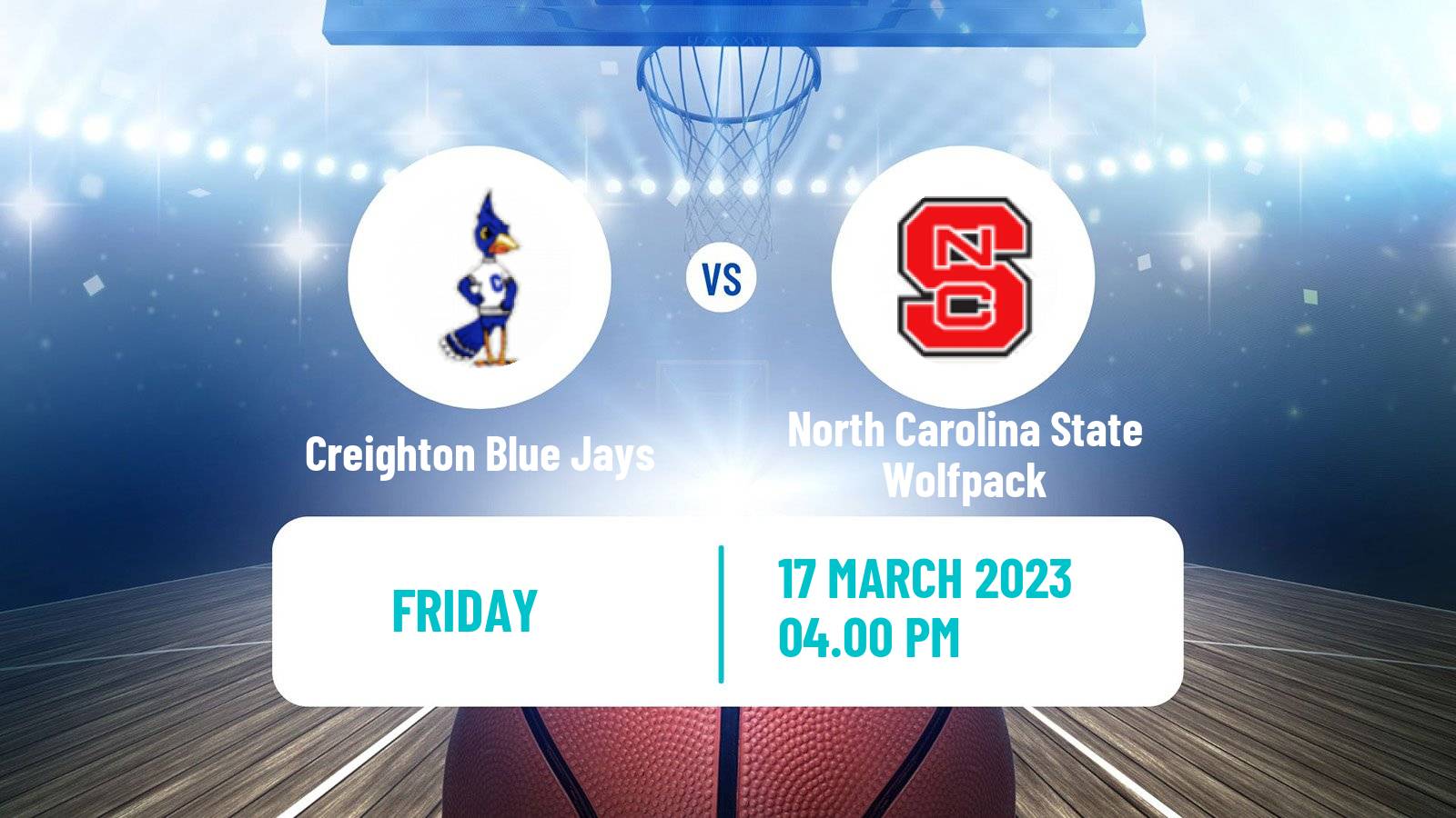 Basketball NCAA College Basketball Creighton Blue Jays - North Carolina State Wolfpack