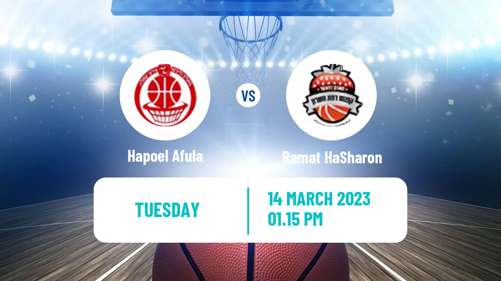 Basketball Israeli Liga Leumit Basketball Hapoel Afula - Ramat HaSharon