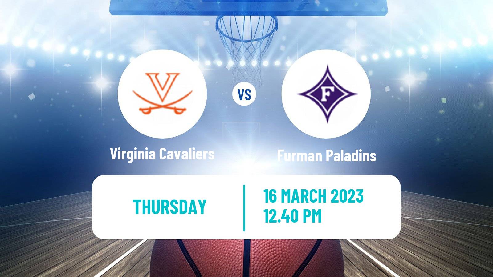 Basketball NCAA College Basketball Virginia Cavaliers - Furman Paladins