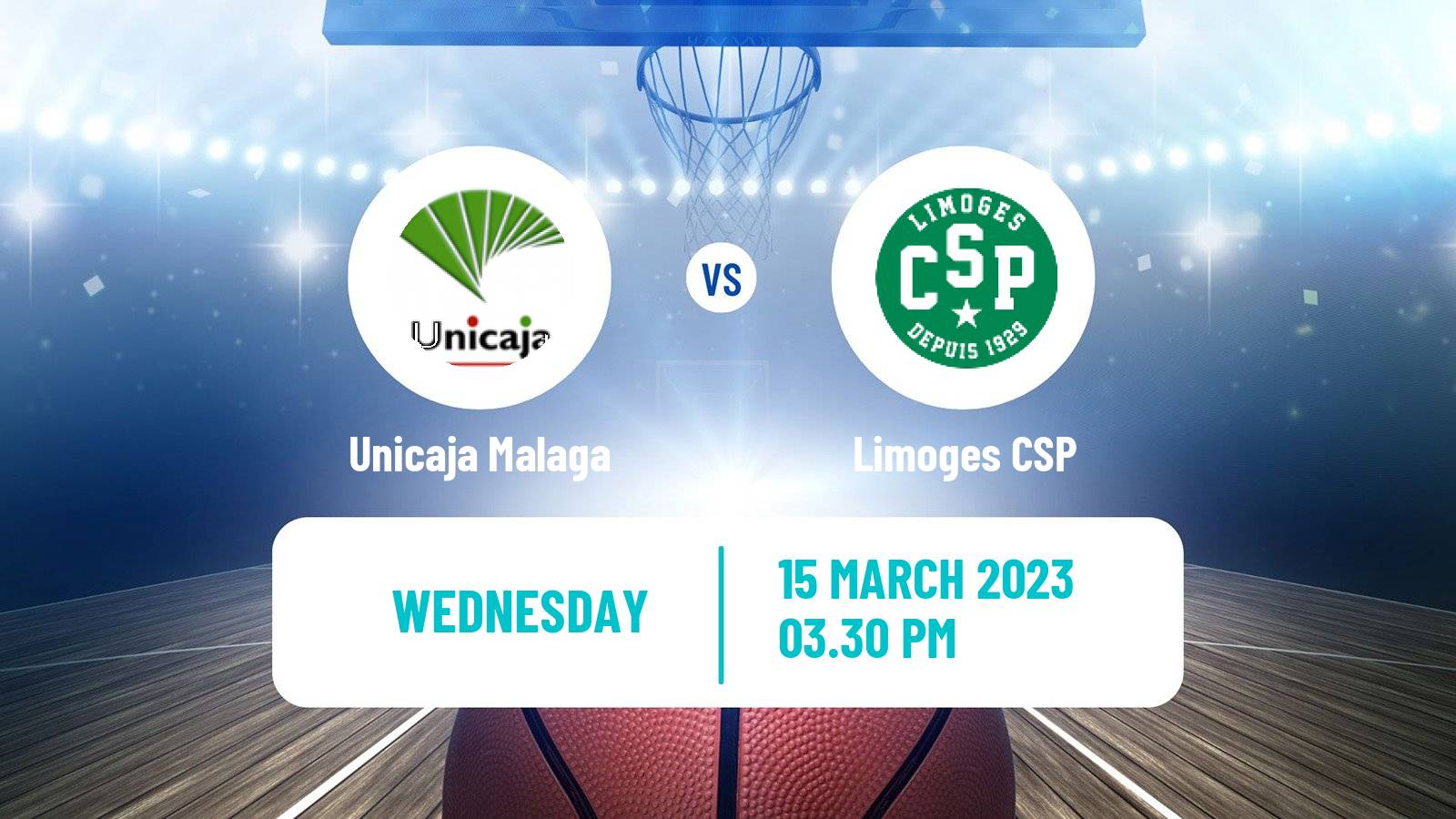 Basketball Champions League Basketball Unicaja Malaga - Limoges