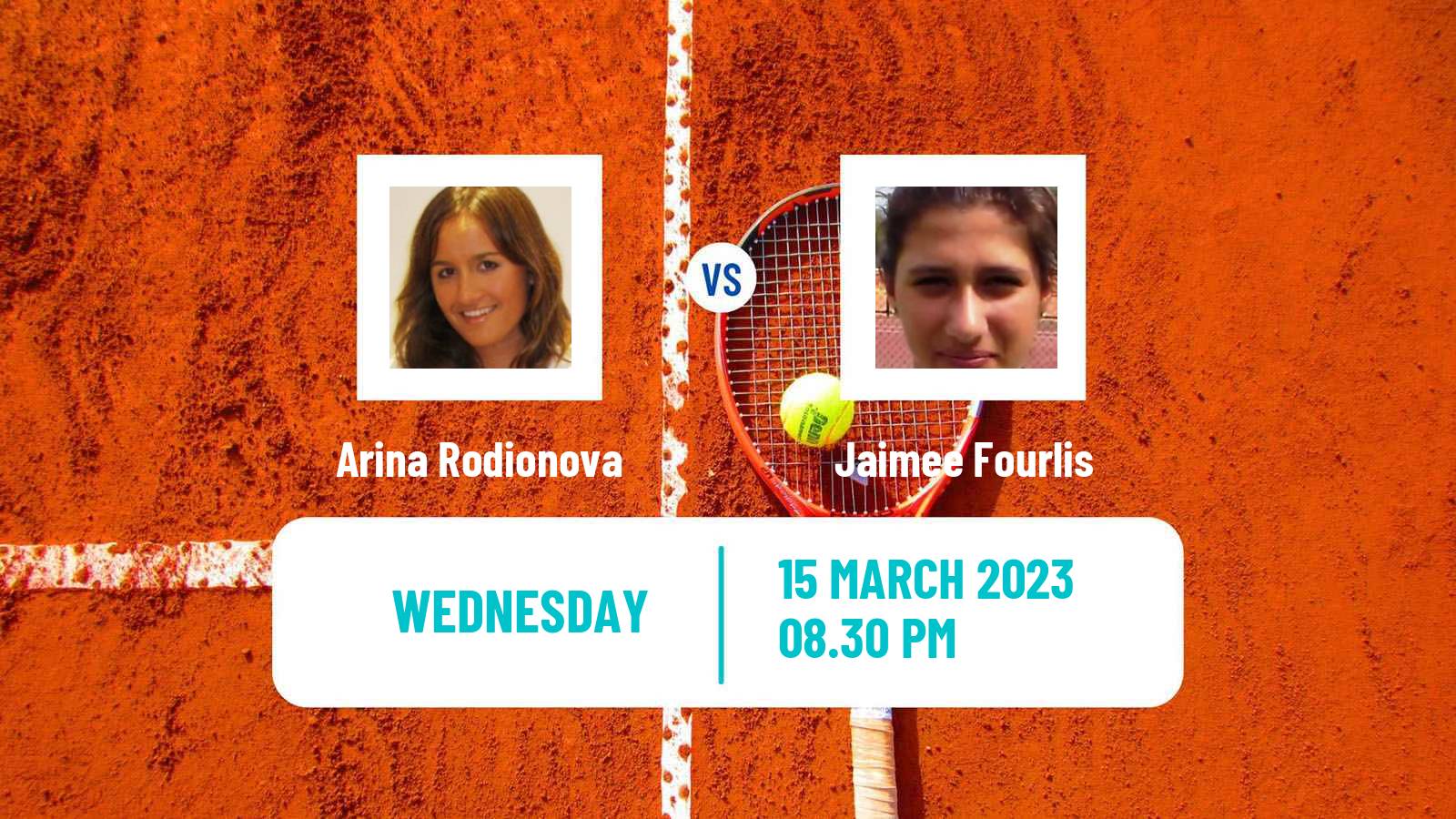 Tennis ITF Tournaments Arina Rodionova - Jaimee Fourlis