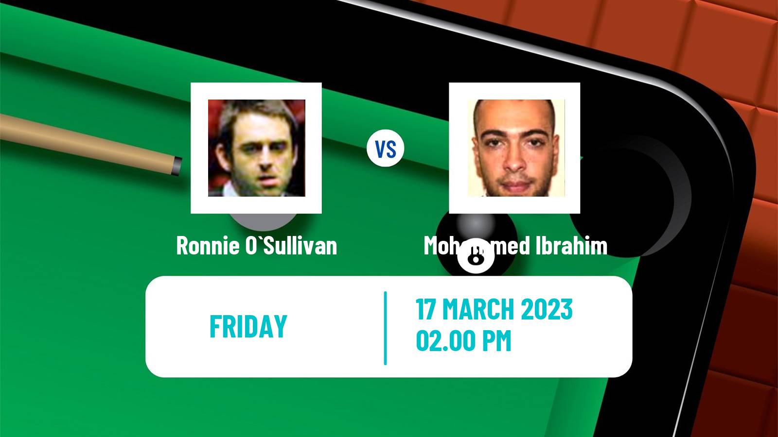 Snooker Snooker Ronnie O`Sullivan - Mohammed Ibrahim