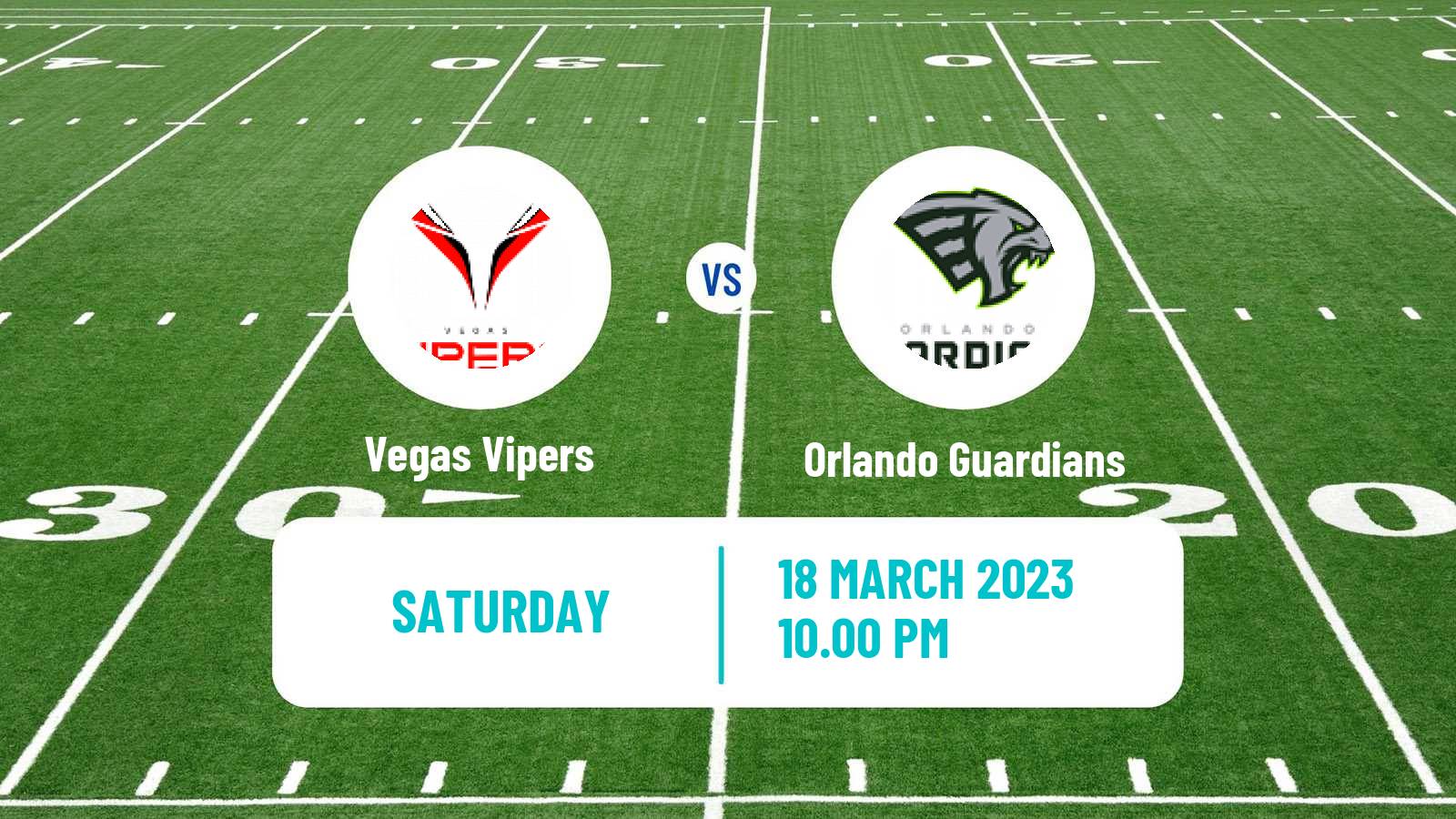 American football XFL Vegas Vipers - Orlando Guardians