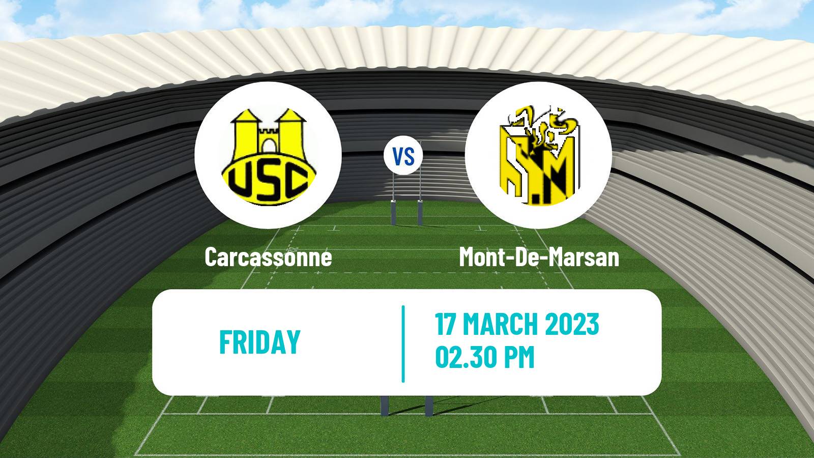 Rugby union French Pro D2 Carcassonne - Mont-De-Marsan