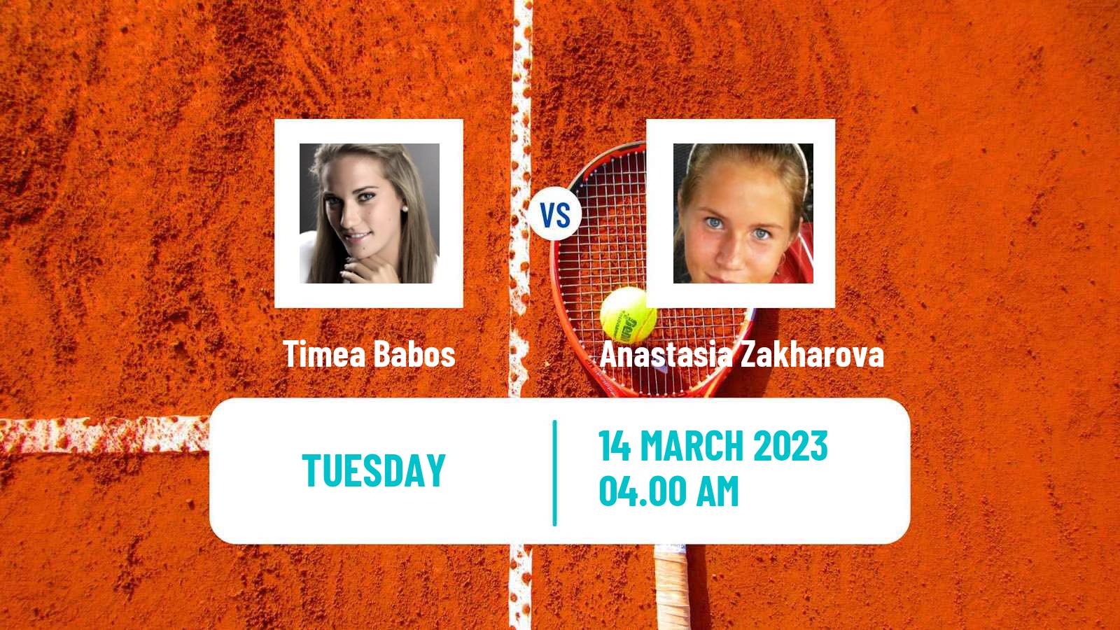 Tennis ITF Tournaments Timea Babos - Anastasia Zakharova