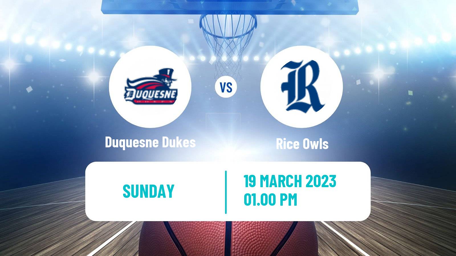 Basketball CBI Duquesne Dukes - Rice Owls