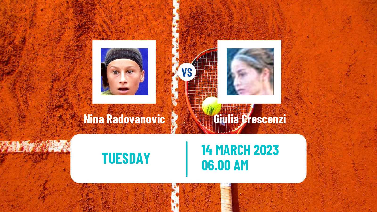 Tennis ITF Tournaments Nina Radovanovic - Giulia Crescenzi