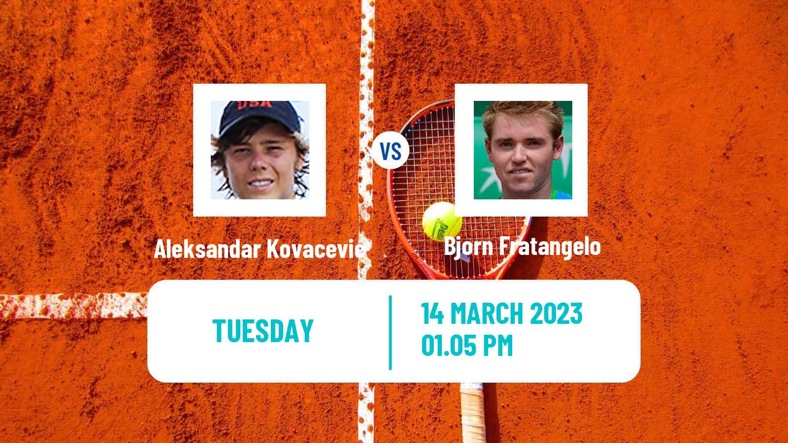 Tennis ATP Challenger Aleksandar Kovacevic - Bjorn Fratangelo
