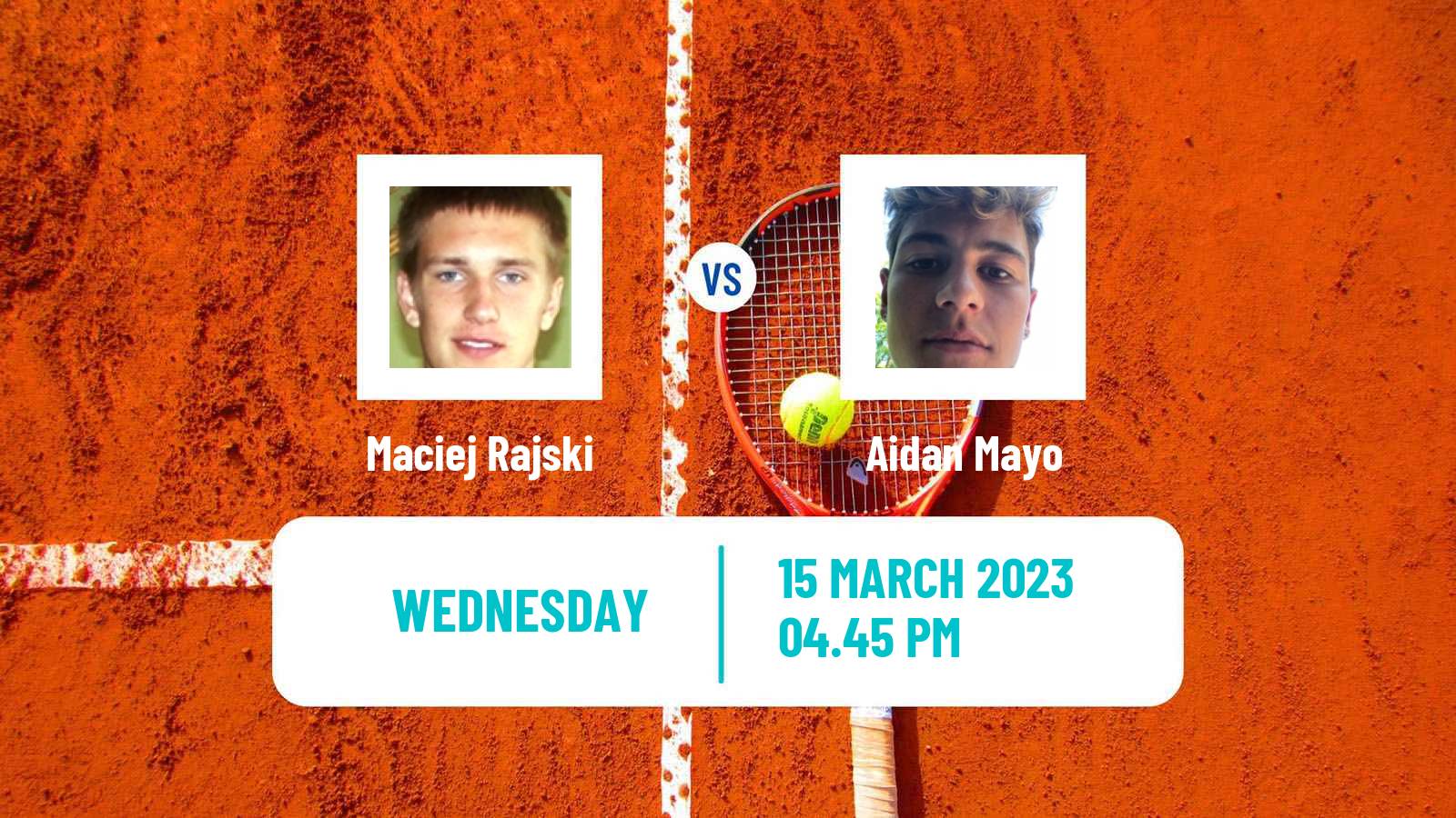 Tennis ITF Tournaments Maciej Rajski - Aidan Mayo