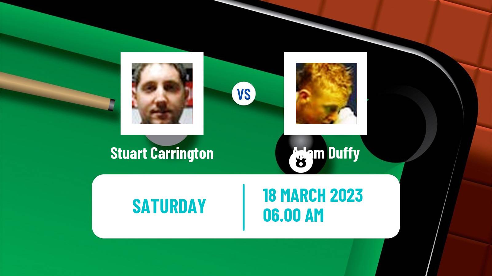 Snooker Snooker Stuart Carrington - Adam Duffy