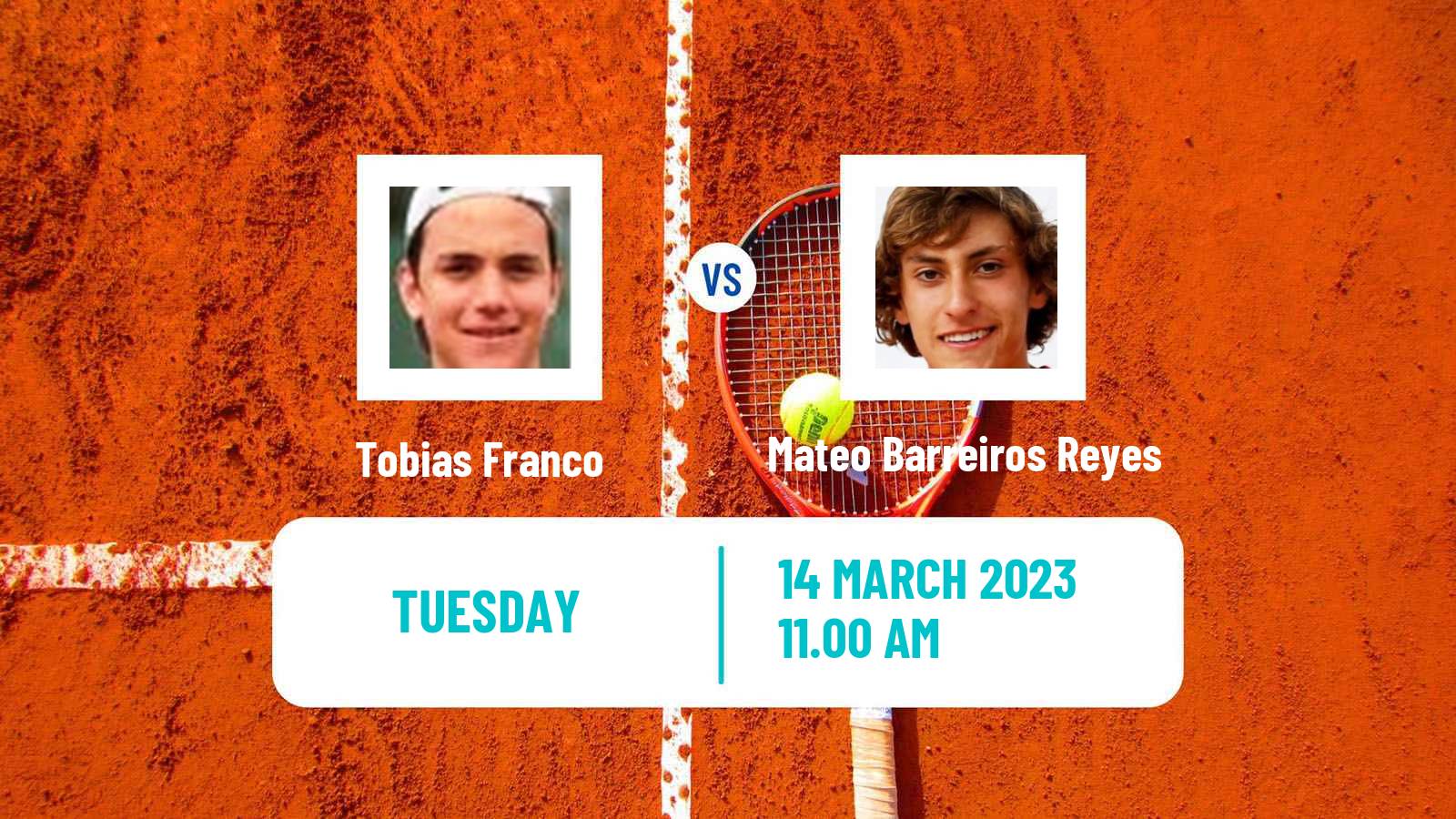 Tennis ITF Tournaments Tobias Franco - Mateo Barreiros Reyes