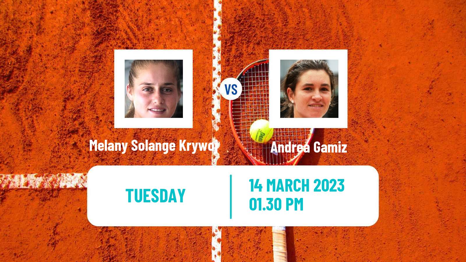 Tennis ITF Tournaments Melany Solange Krywoj - Andrea Gamiz