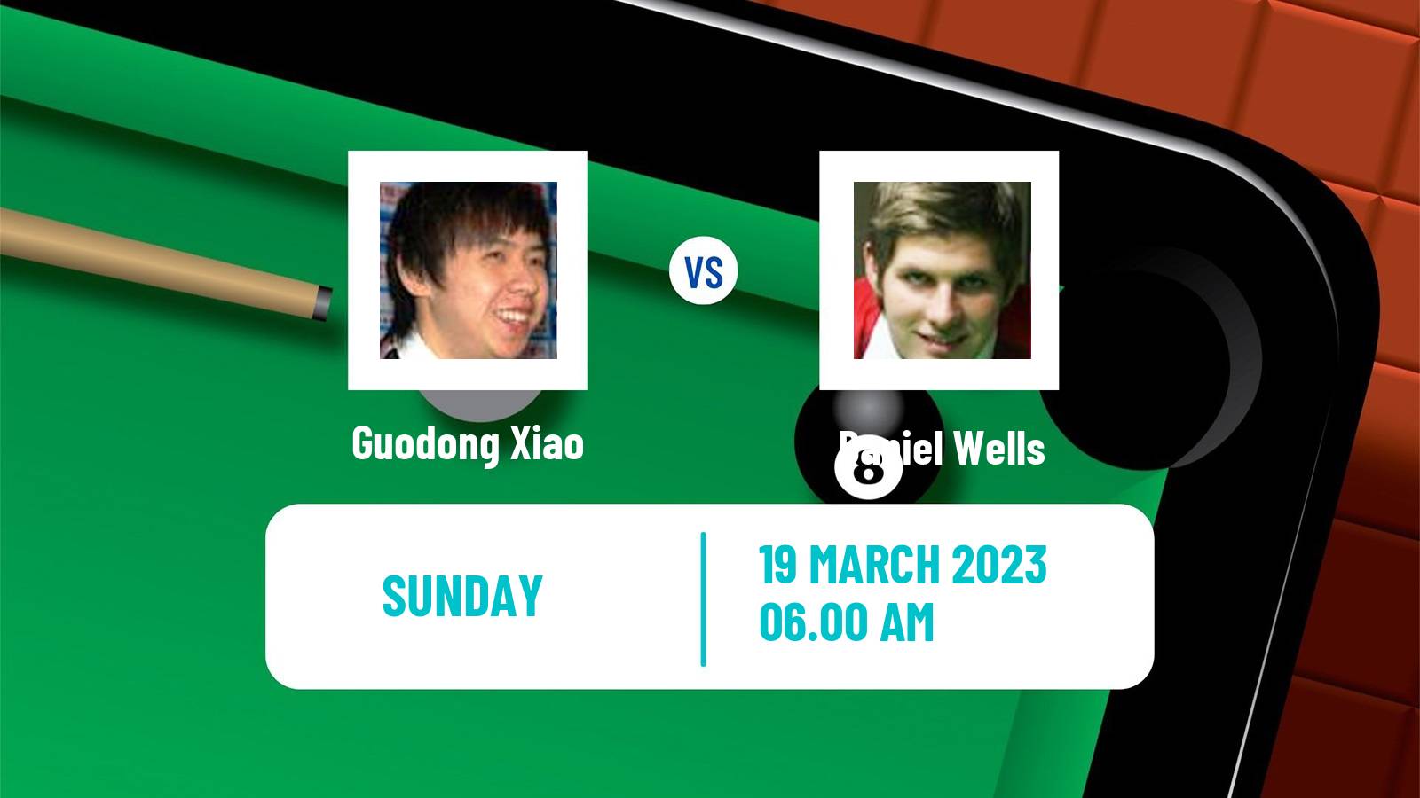 Snooker Snooker Guodong Xiao - Daniel Wells