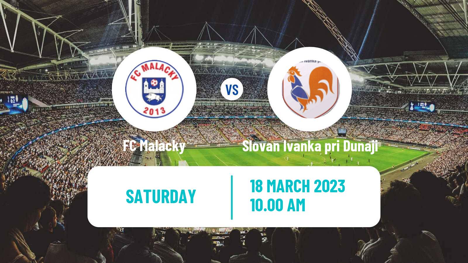 Soccer Slovak 4 Liga Bratislava Malacky - Slovan Ivanka pri Dunaji