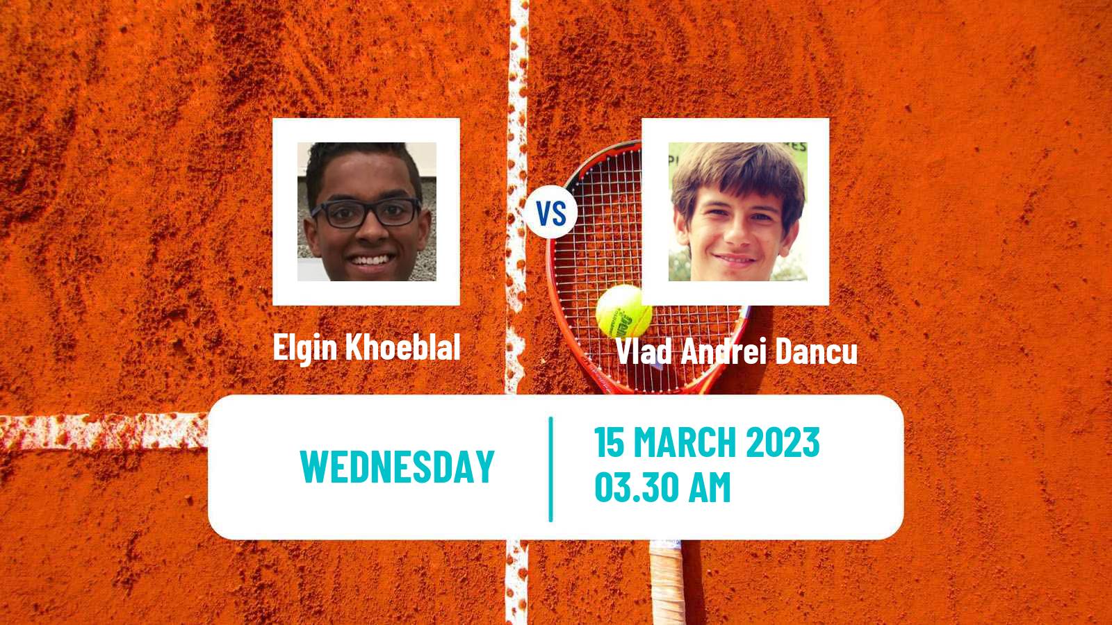 Tennis ITF Tournaments Elgin Khoeblal - Vlad Andrei Dancu