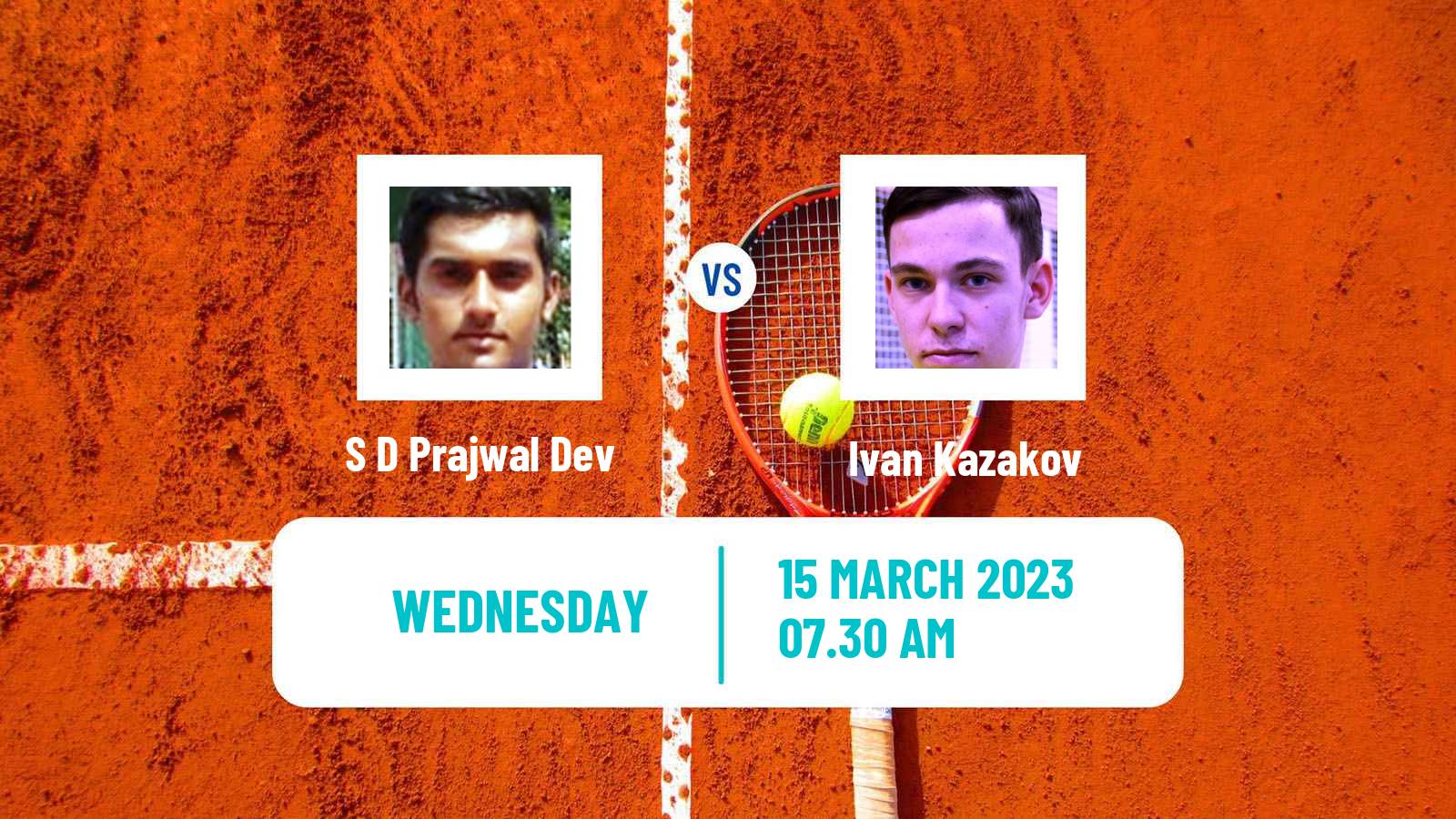 Tennis ITF Tournaments S D Prajwal Dev - Ivan Kazakov