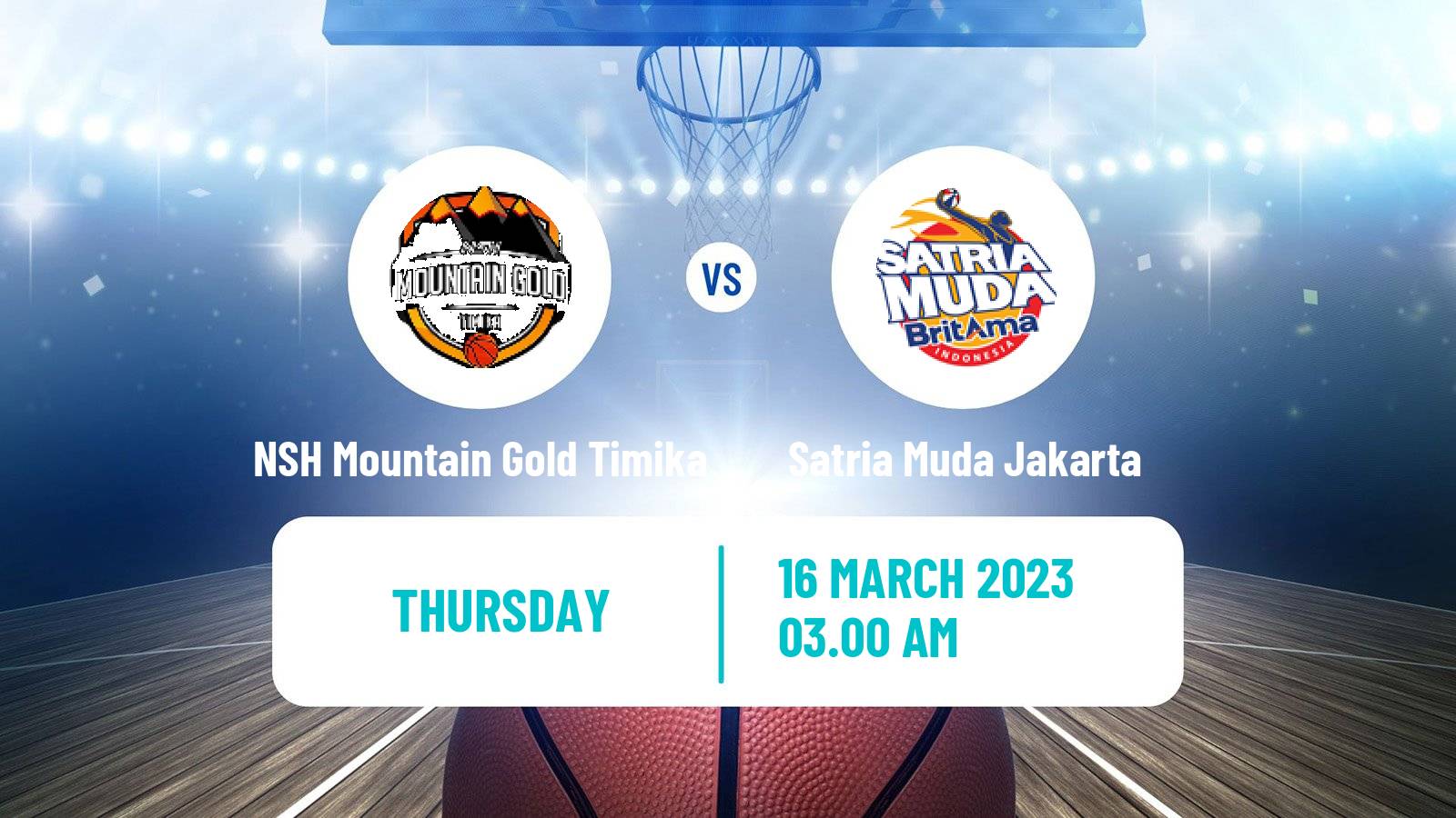 Basketball Indonesian IBL NSH Mountain Gold Timika - Satria Muda Jakarta