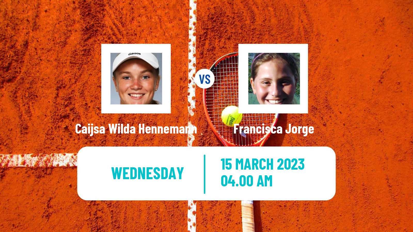Tennis ITF Tournaments Caijsa Wilda Hennemann - Francisca Jorge