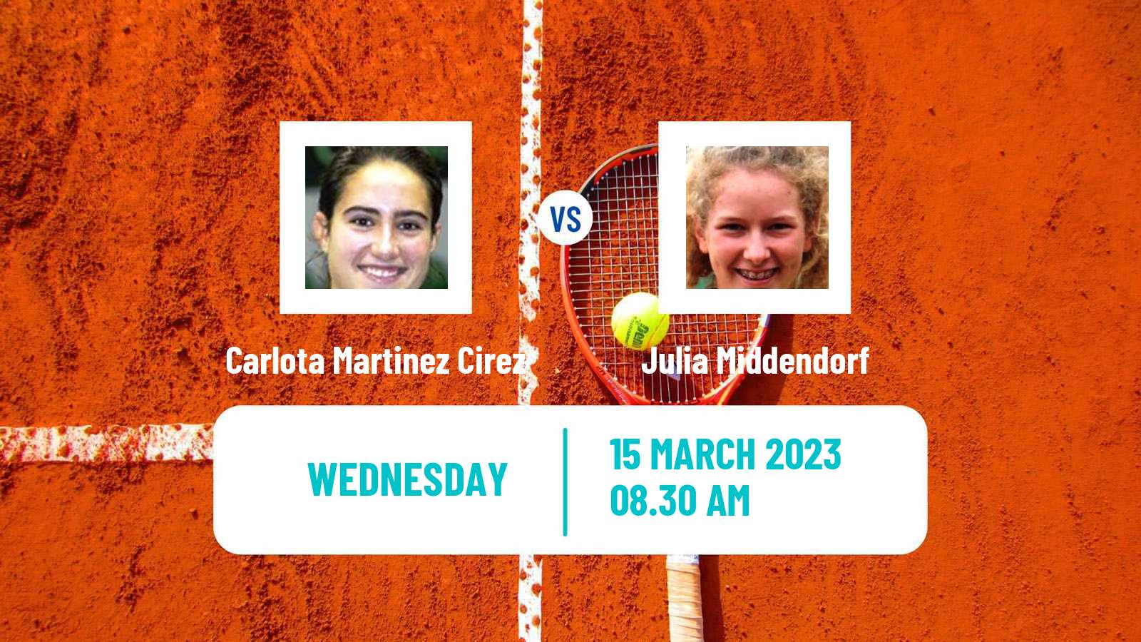 Tennis ITF Tournaments Carlota Martinez Cirez - Julia Middendorf