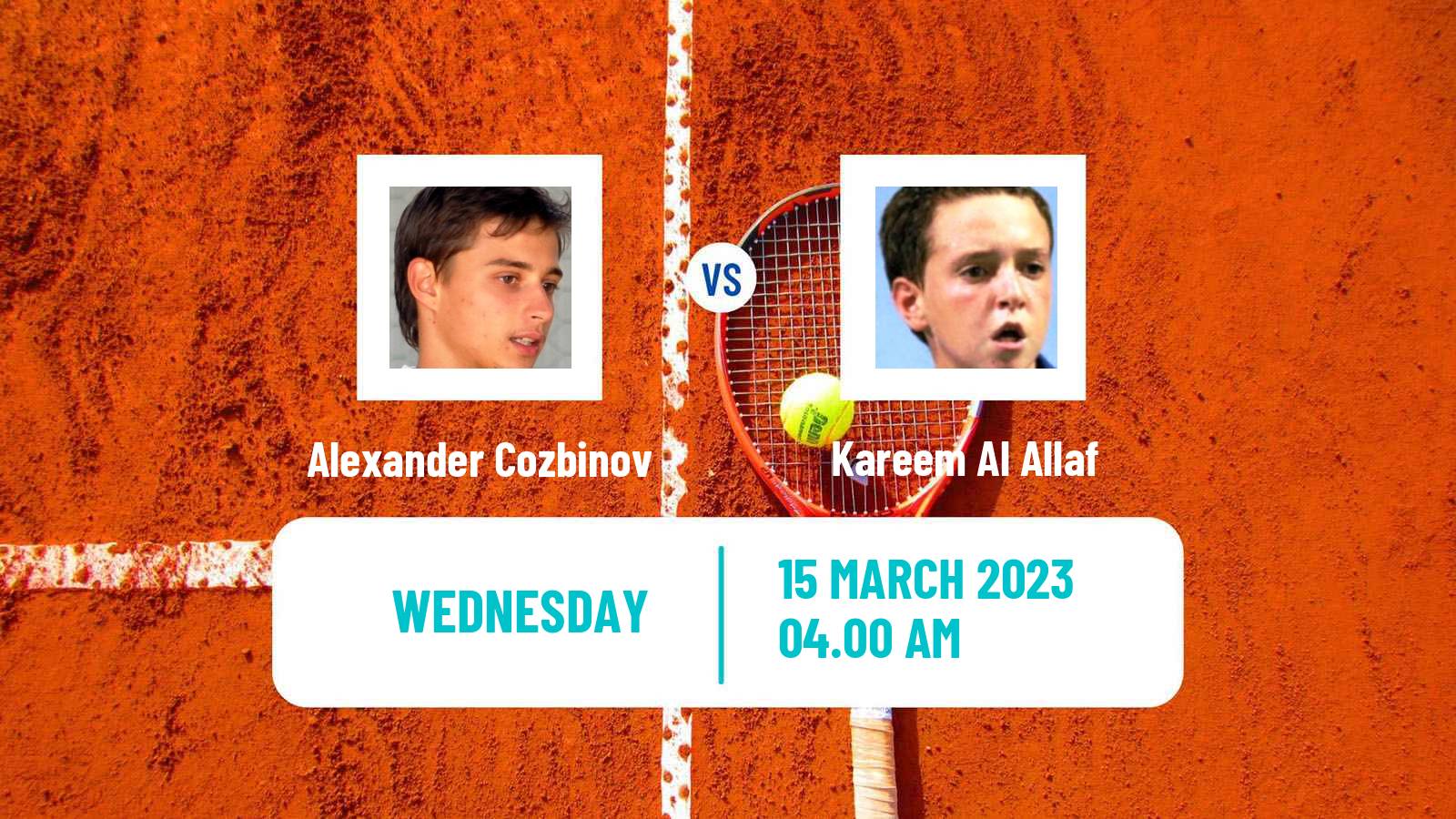 Tennis ITF Tournaments Alexander Cozbinov - Kareem Al Allaf