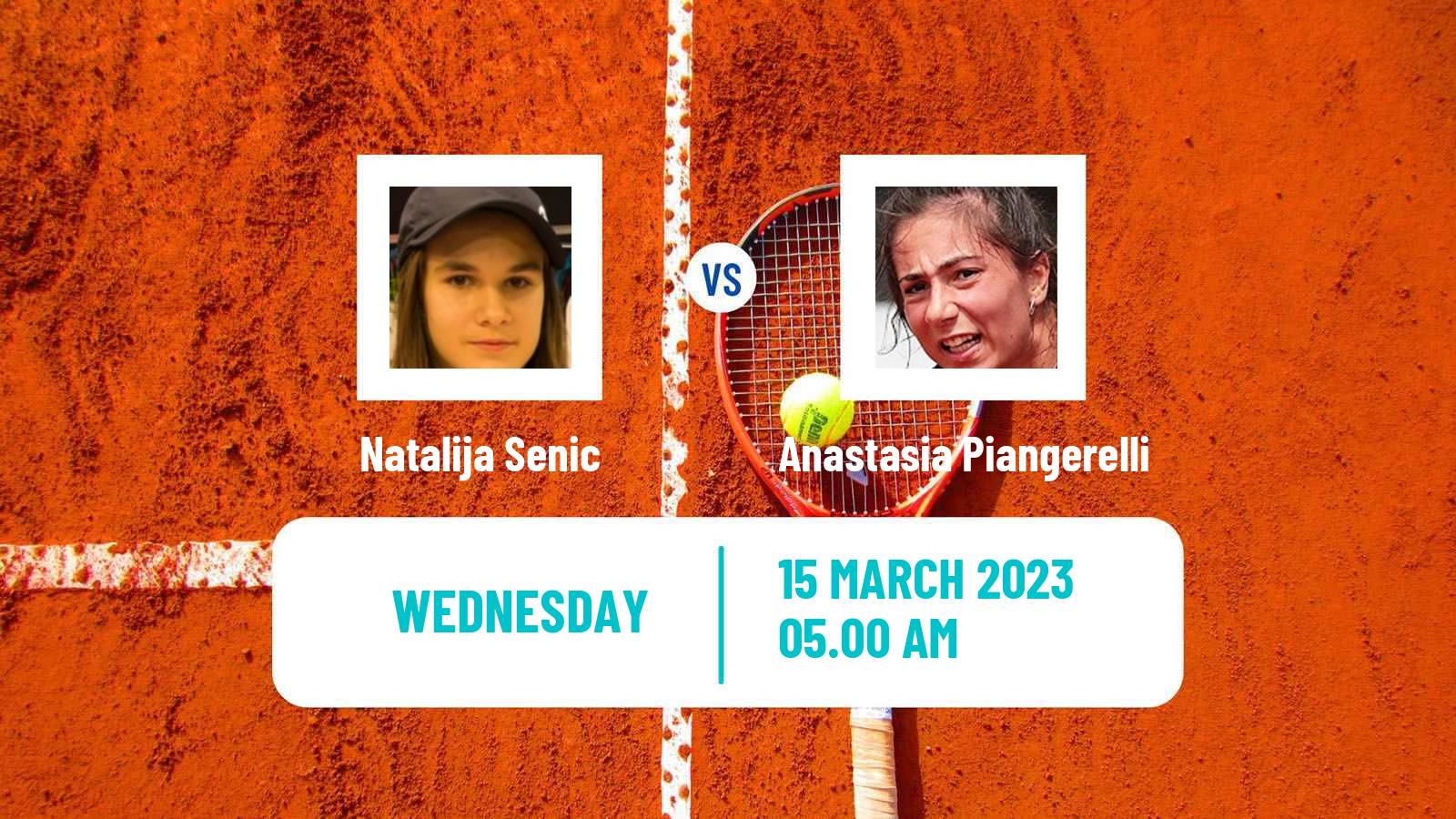 Tennis ITF Tournaments Natalija Senic - Anastasia Piangerelli