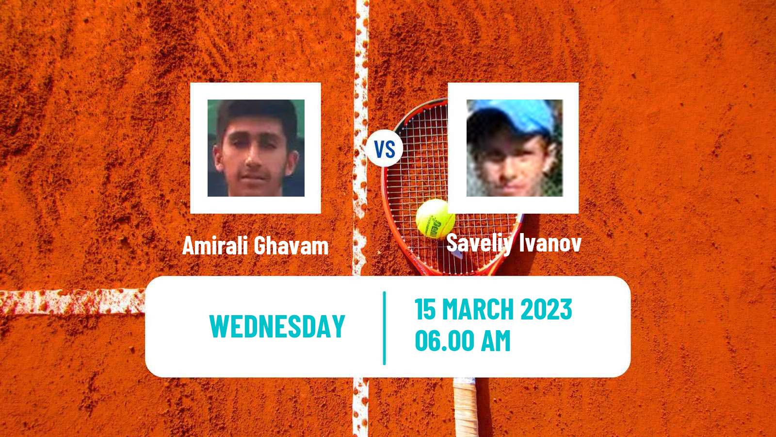 Tennis ITF Tournaments Amirali Ghavam - Saveliy Ivanov