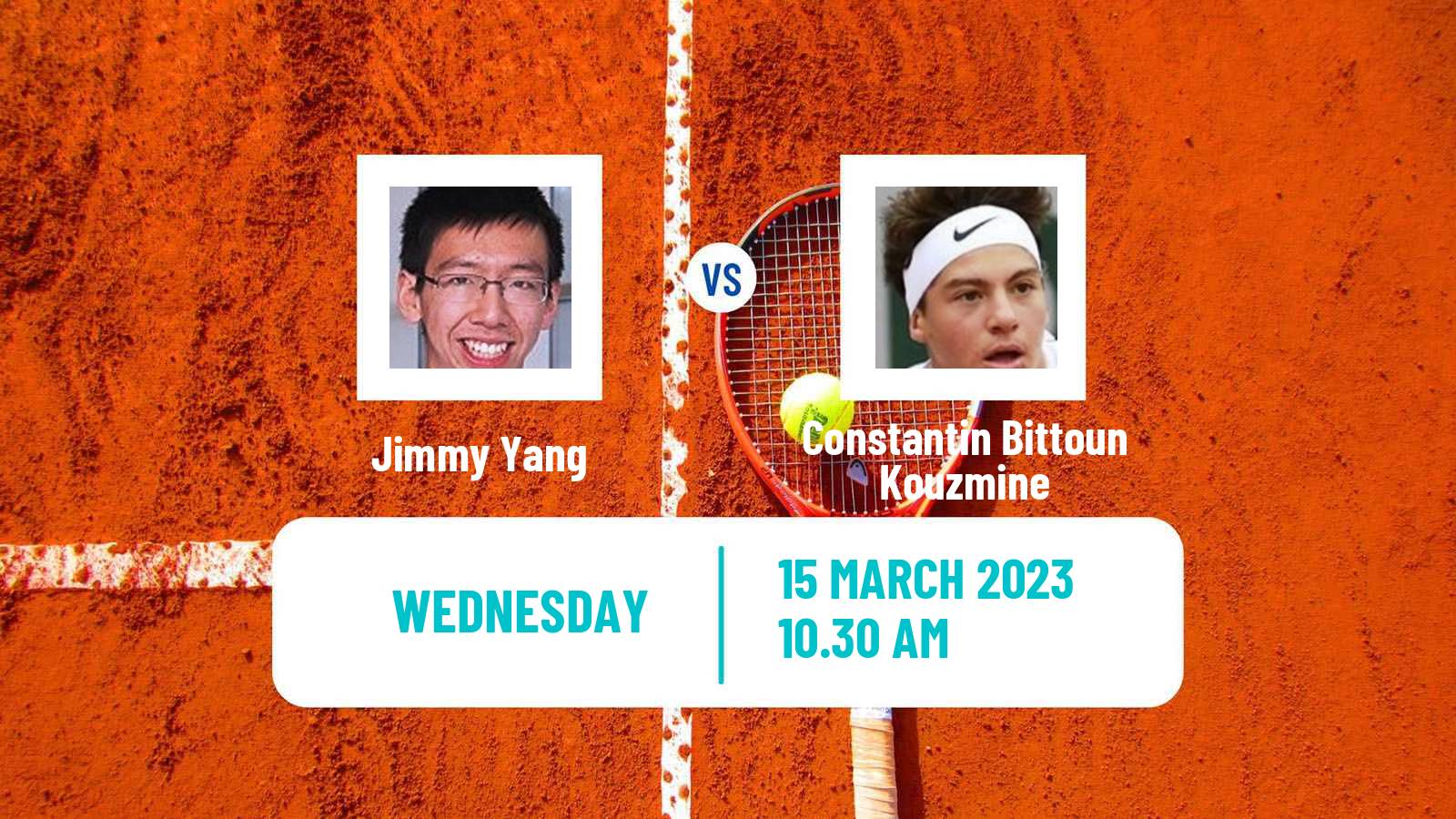 Tennis ITF Tournaments Jimmy Yang - Constantin Bittoun Kouzmine