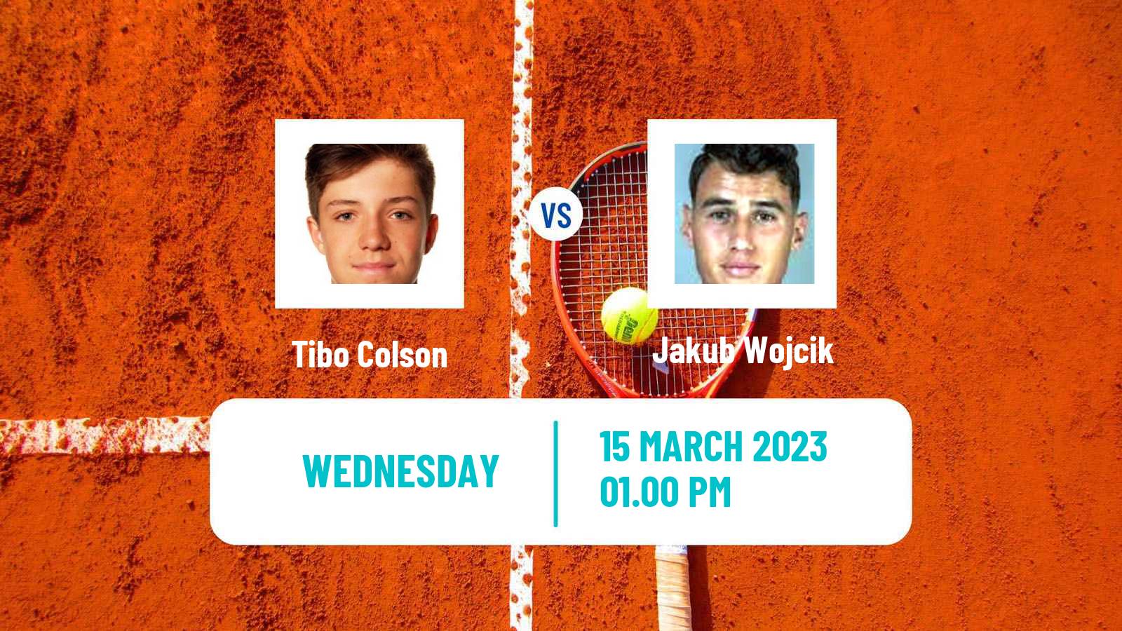 Tennis ITF Tournaments Tibo Colson - Jakub Wojcik