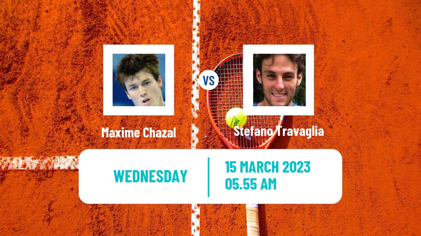 Tennis ITF Tournaments Maxime Chazal - Stefano Travaglia